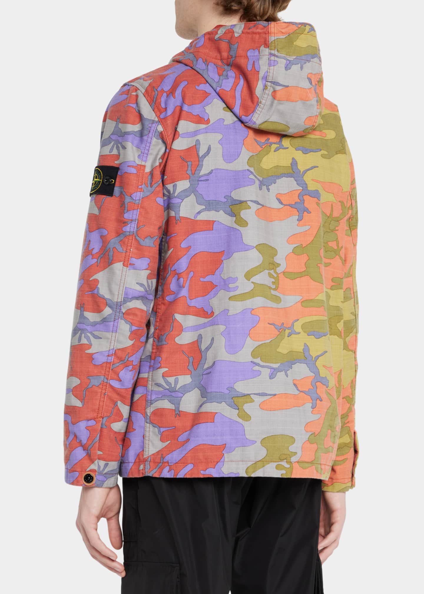 Stone island camo jacket sales