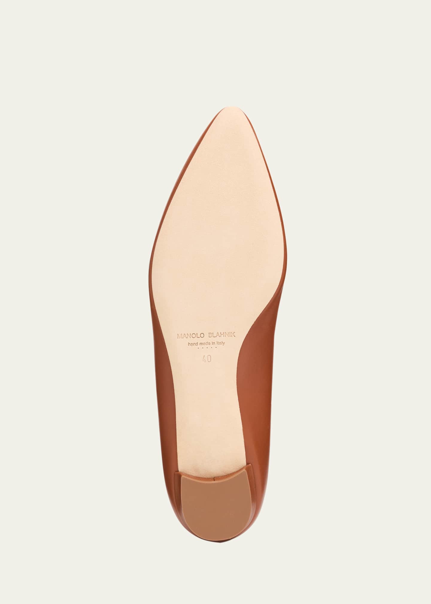 Manolo Blahnik Lanza BB Lambskin Ballerina Flats - Bergdorf Goodman