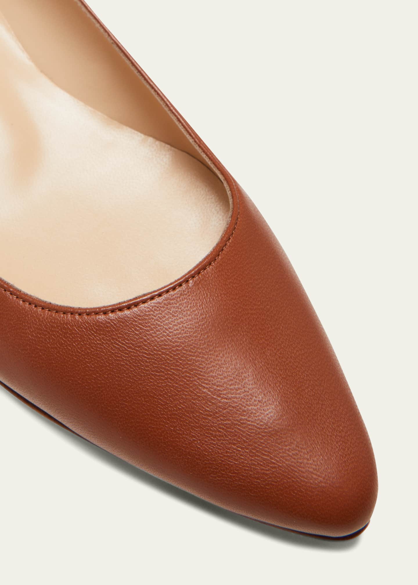Manolo Blahnik Lanza BB Lambskin Ballerina Flats Image 3 of 3