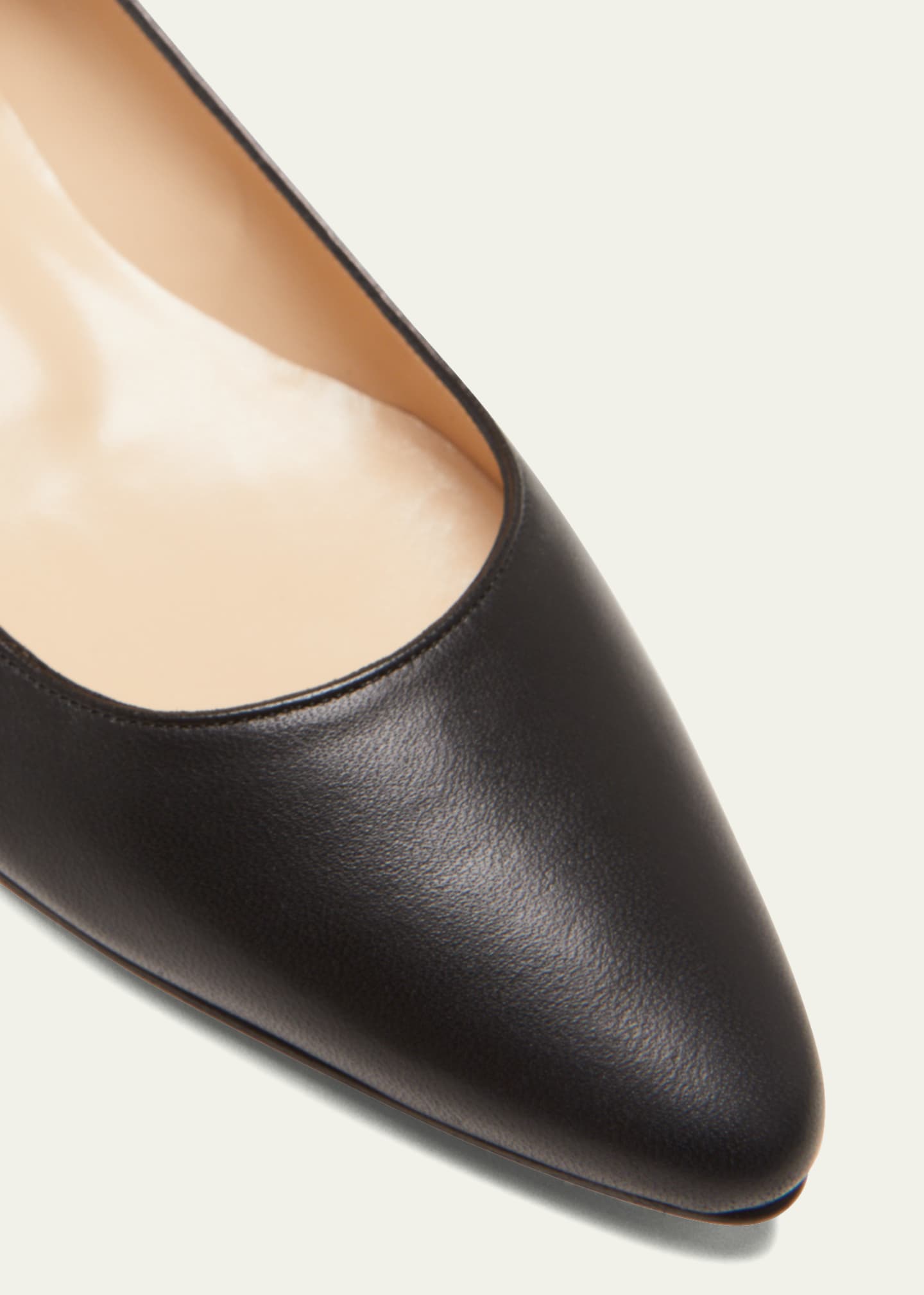 Manolo Blahnik Lanza BB Lambskin Ballerina Flats