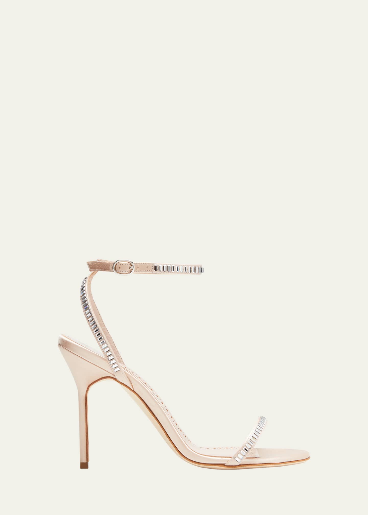 Manolo Blahnik Crinastra Crystal AnkleStrap Sandals Bergdorf Goodman