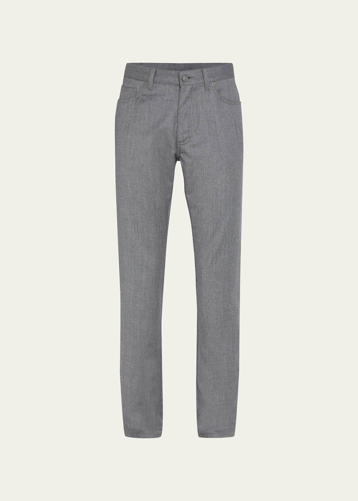 ZEGNA Men's Wool 5-Pocket Pants