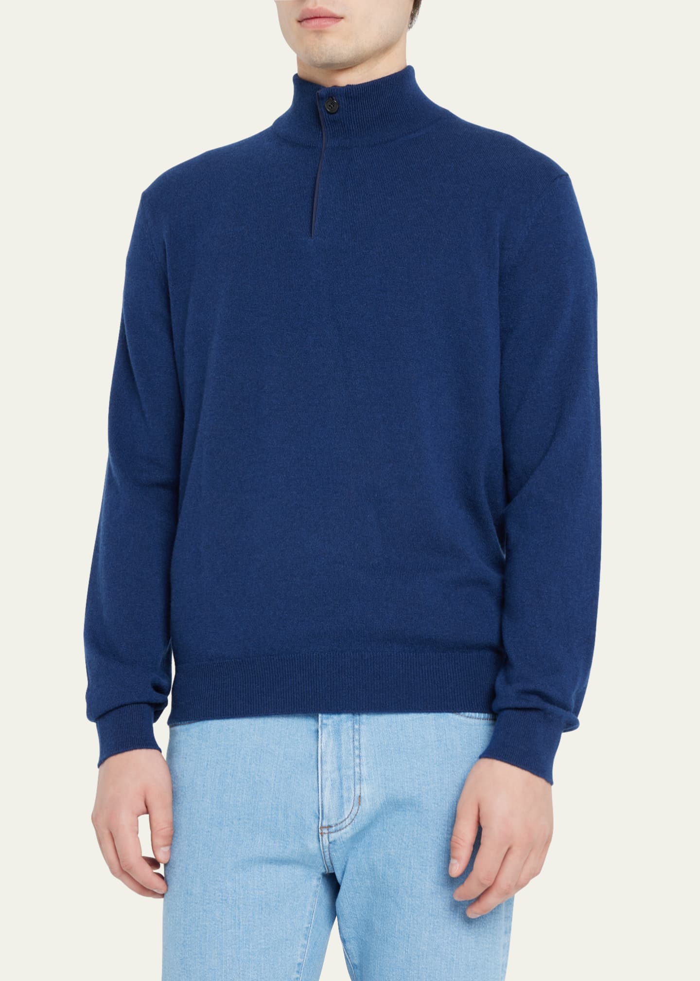 ZEGNA Men's Cashmere HalfZip Sweater Bergdorf Goodman