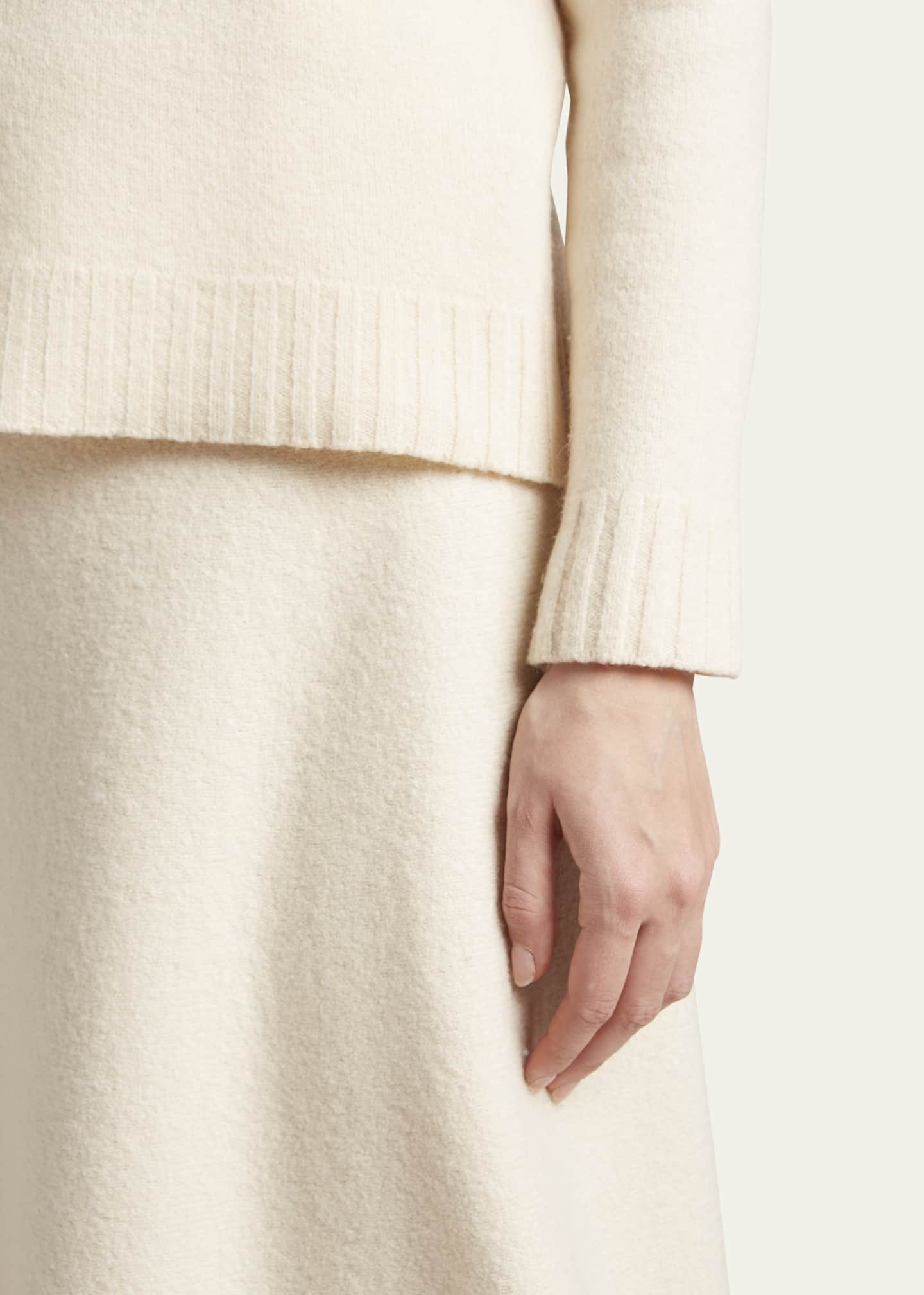 bod ongeluk binair Jil Sander Long-Sleeve Boiled Wool Sweater - Bergdorf Goodman