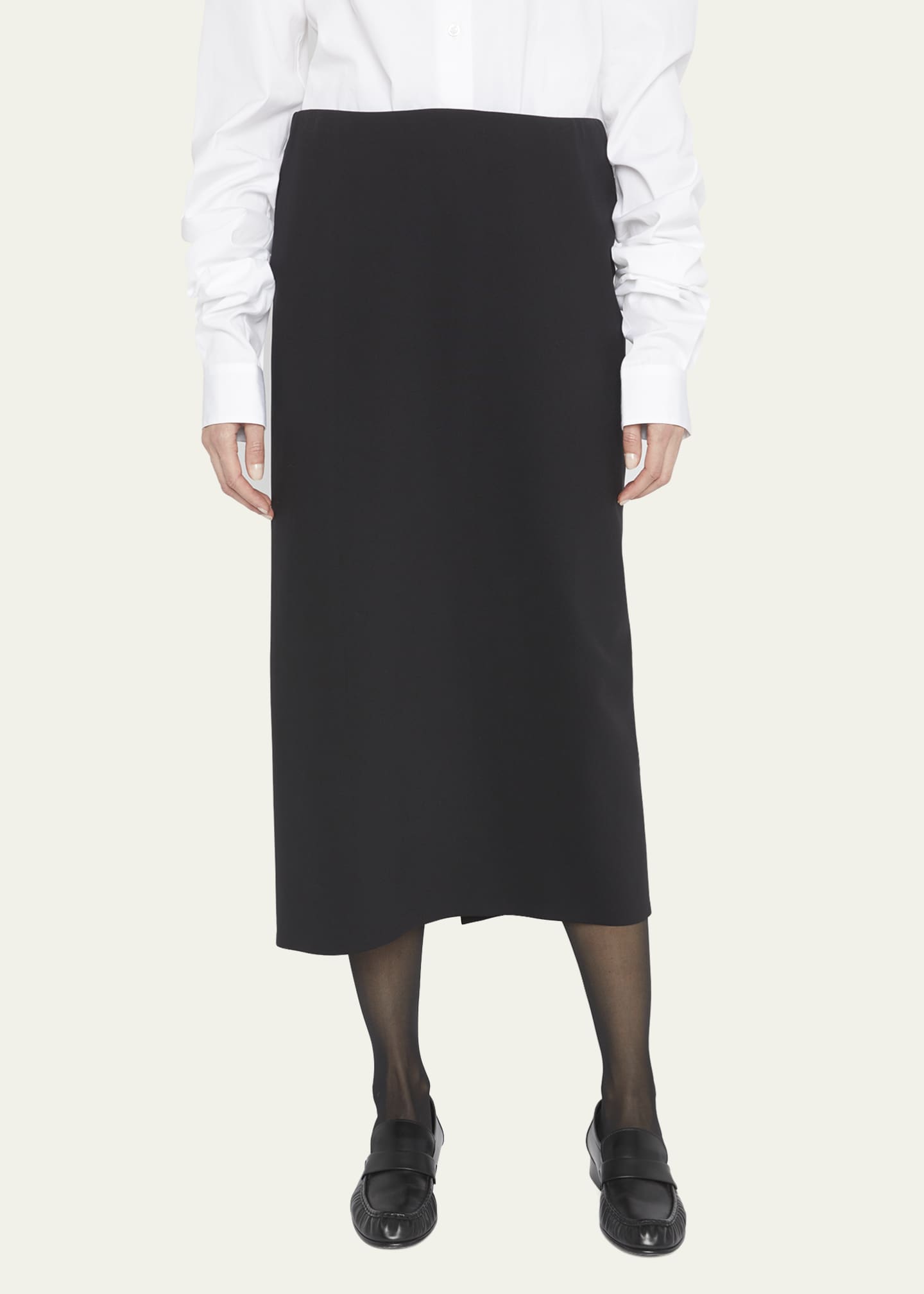 THE ROW Alumo Straight Midi Skirt - Bergdorf Goodman