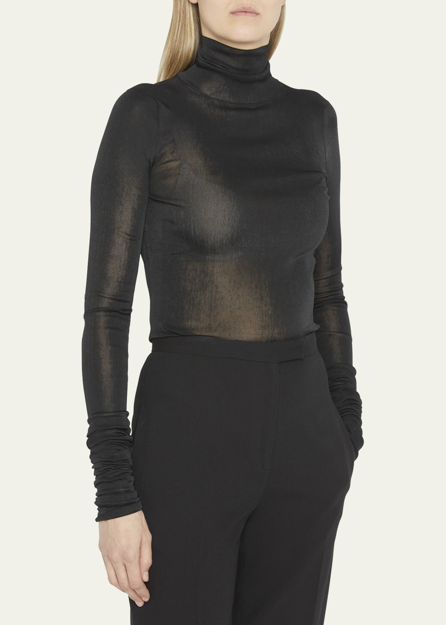 THE ROW Benas SemiSheer Top Bergdorf Goodman