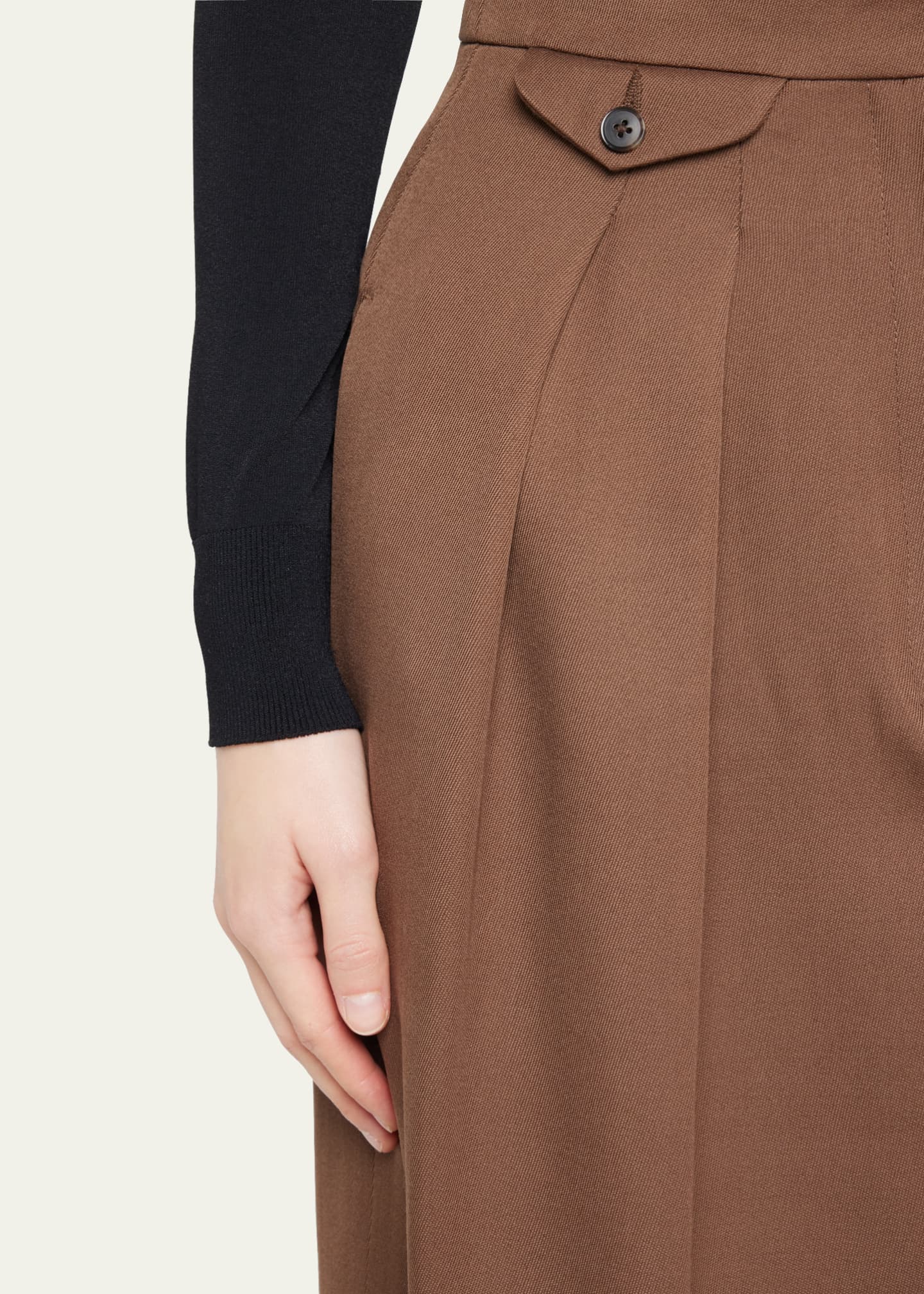 THE ROW Michelet Pleated Wool Skirt Bergdorf Goodman