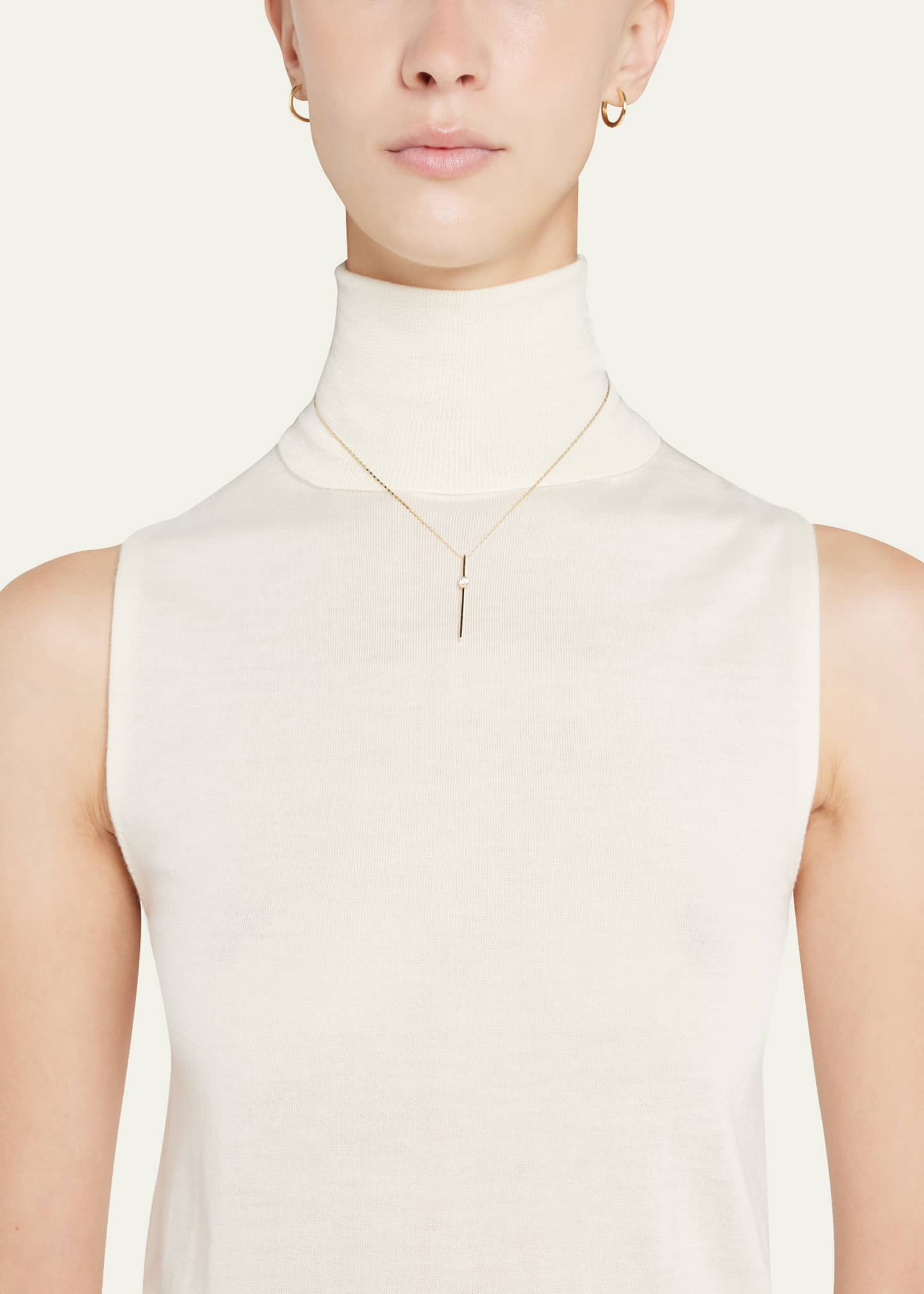 Lana Solo Linear Diamond Bar Pendant Necklace Image 2 of 4