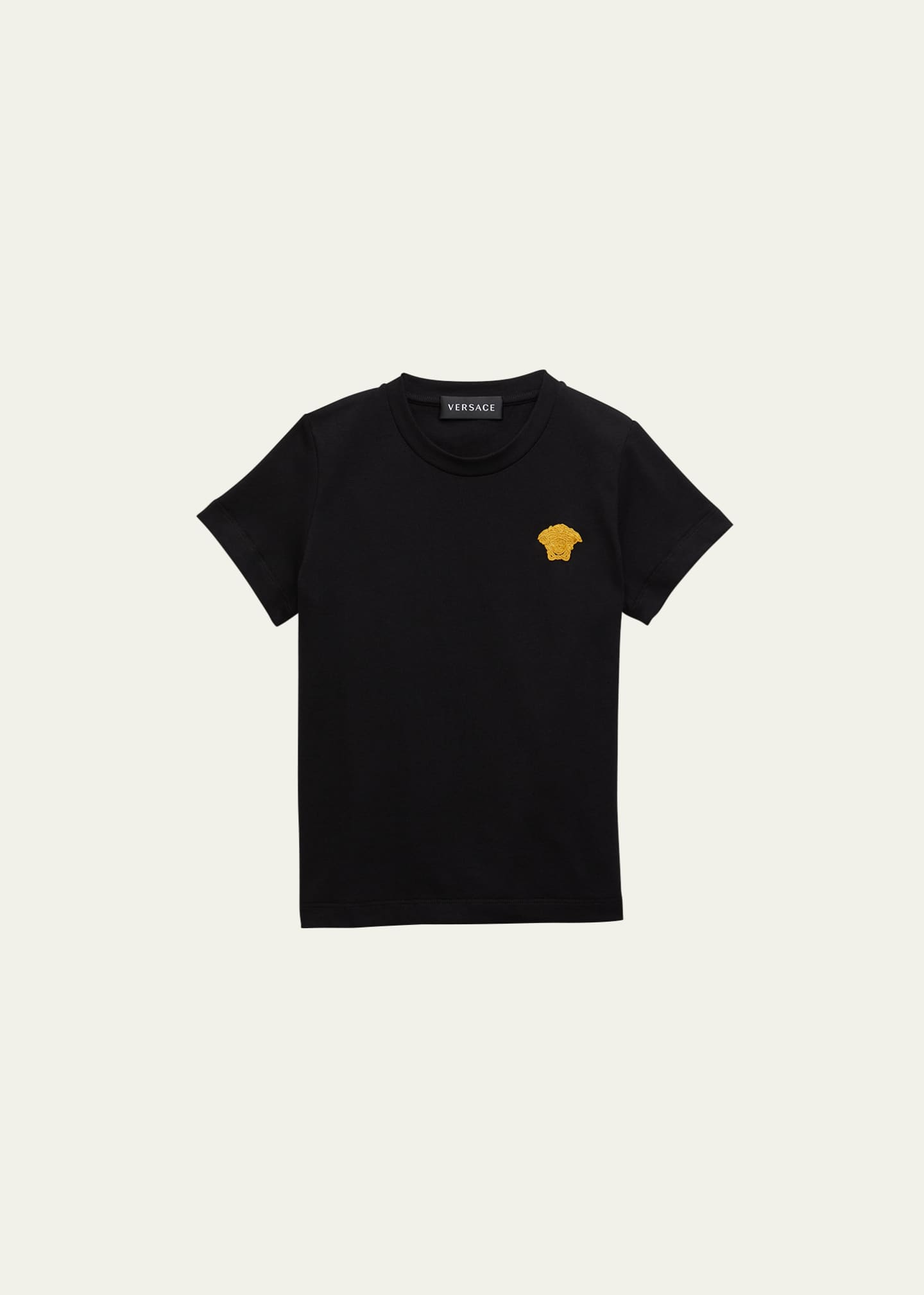 Versace Kid s Embroidered Medusa Head T Shirt Size 4 6