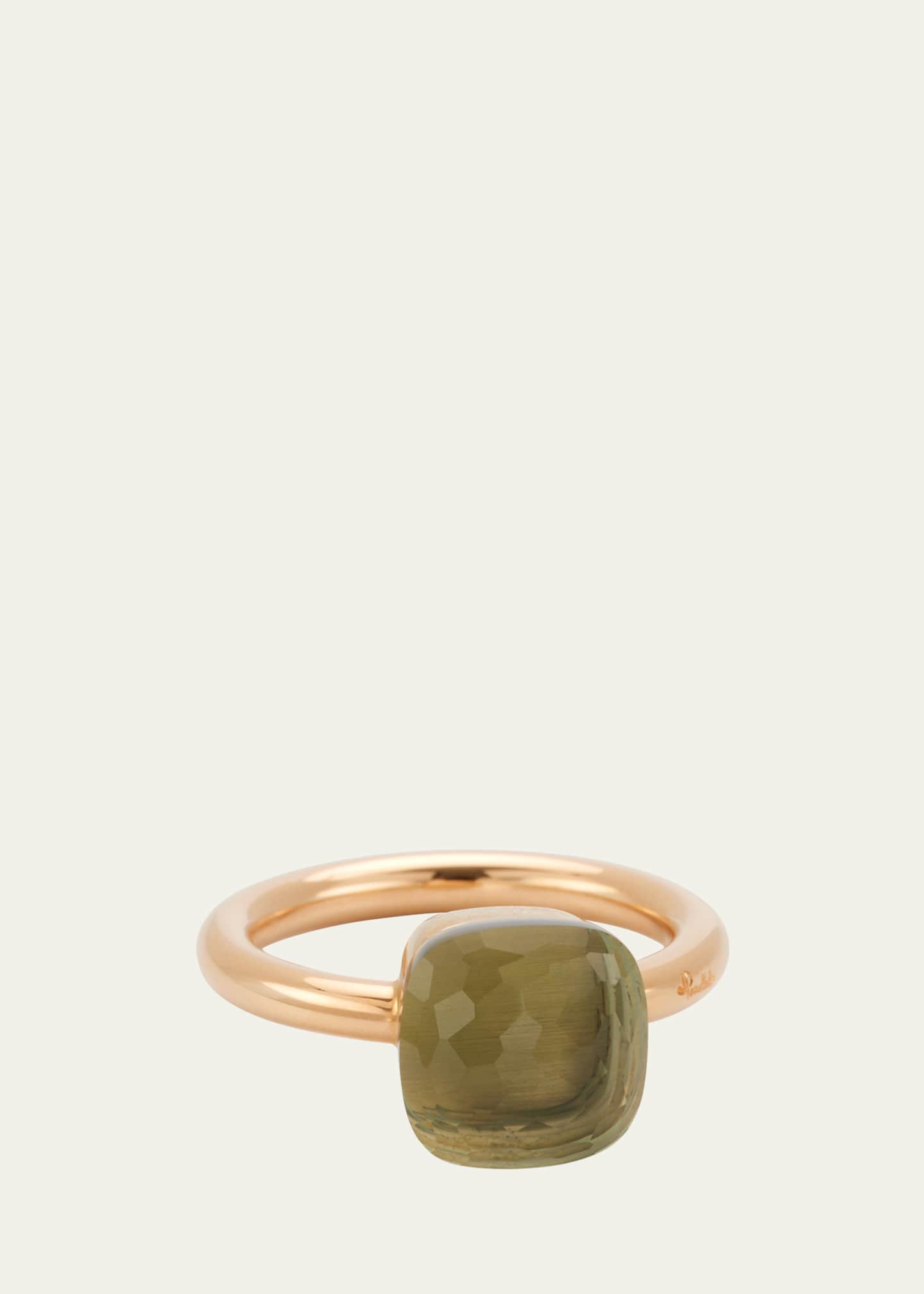 Pomellato Nudo Classic 18k Rose Gold Prasiolite Ring Image 1 of 4