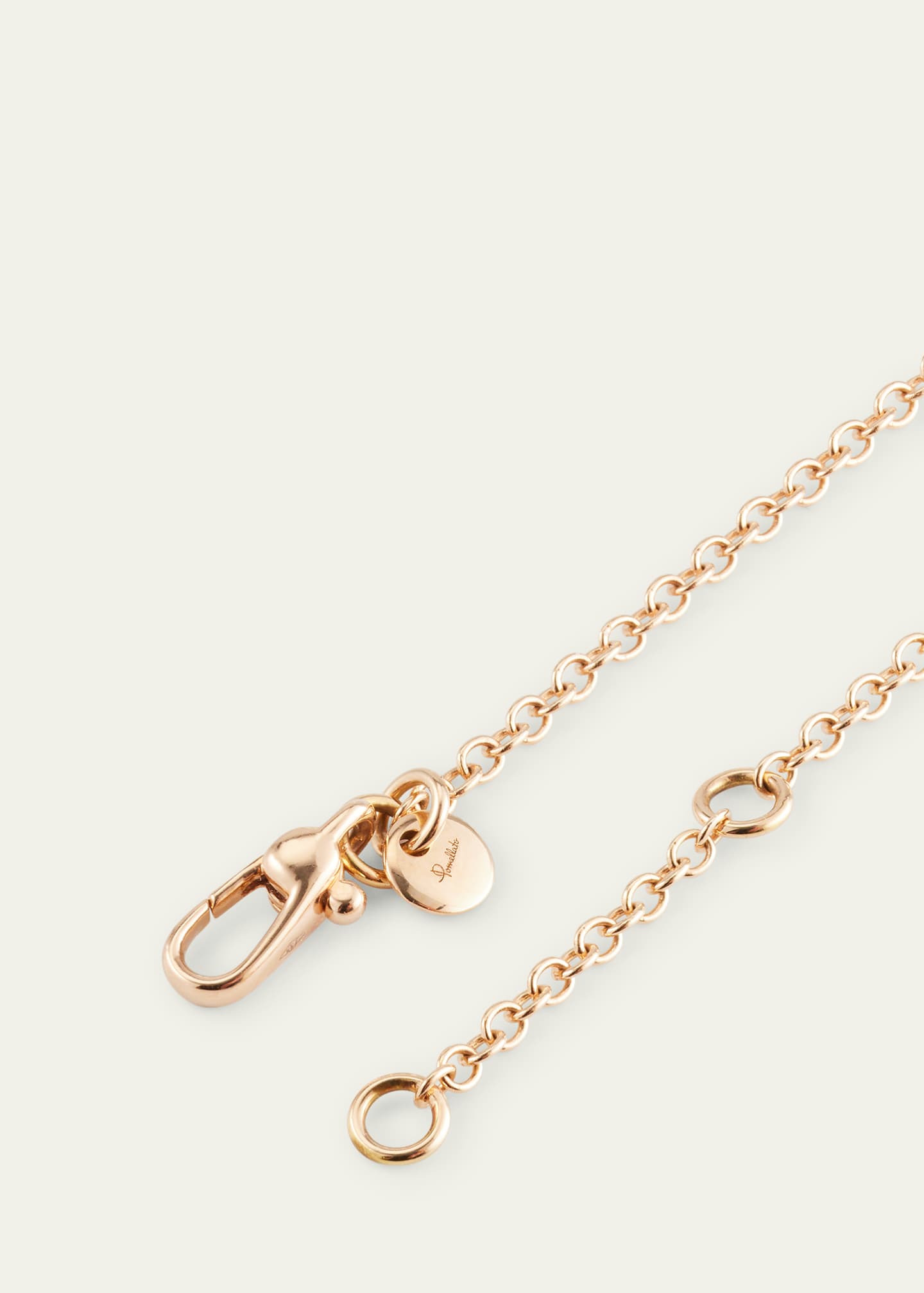 Pomellato 18K Rose Gold Nudo Pendant Necklace with London Blue Topaz and Diamonds Image 4 of 4
