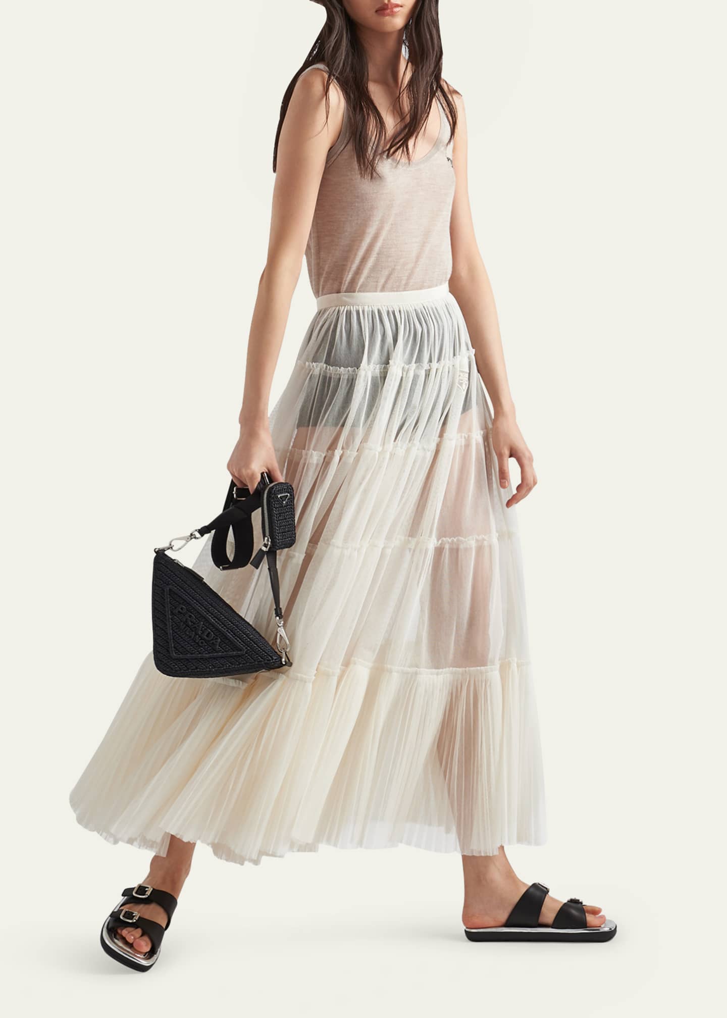 Tulle maxi shop skirt 00