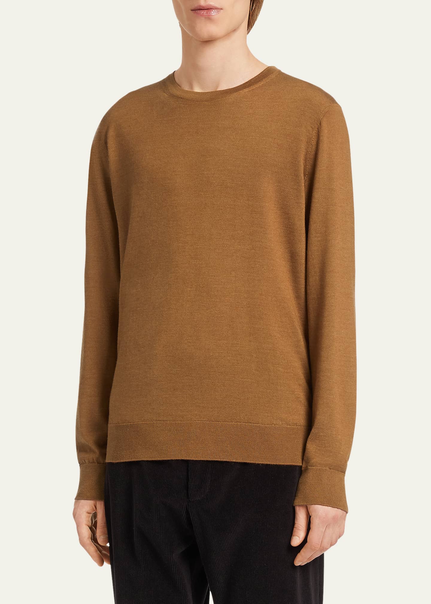 ZEGNA Men's CashmereSilk Casheta Light Crewneck Sweater Bergdorf Goodman