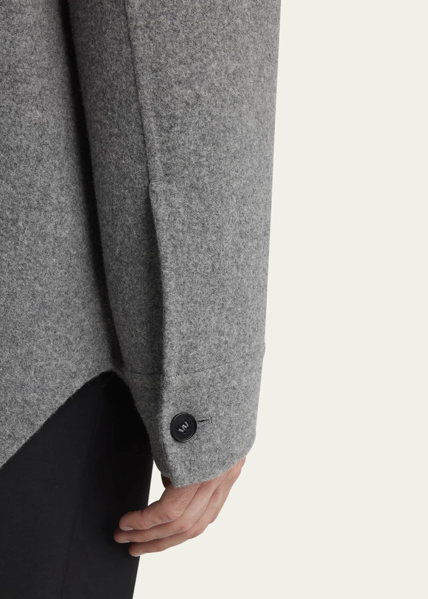 Jil Sander Men's Solid Wool Shirt Jacket Image 5 of 5