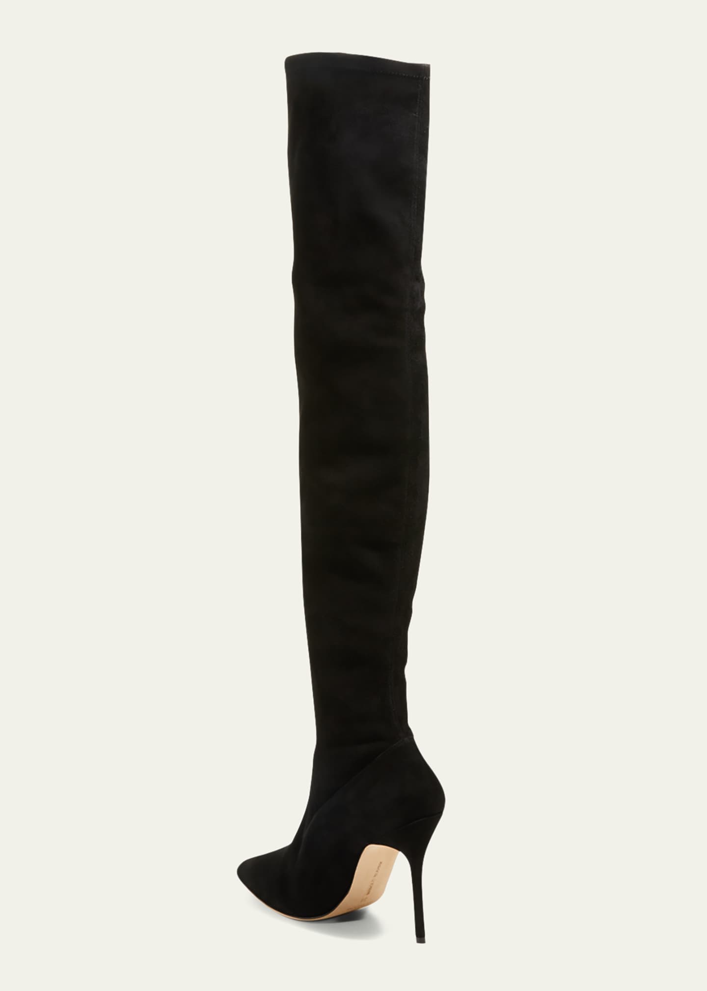 Manolo Blahnik Paschalarehi Suede Over-The-Knee Boots Image 2 of 2