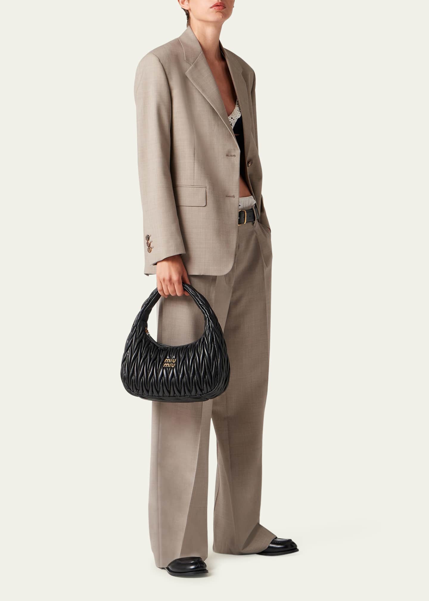 Miu Miu Quilted Napa Leather Shoulder Bag Bergdorf Goodman