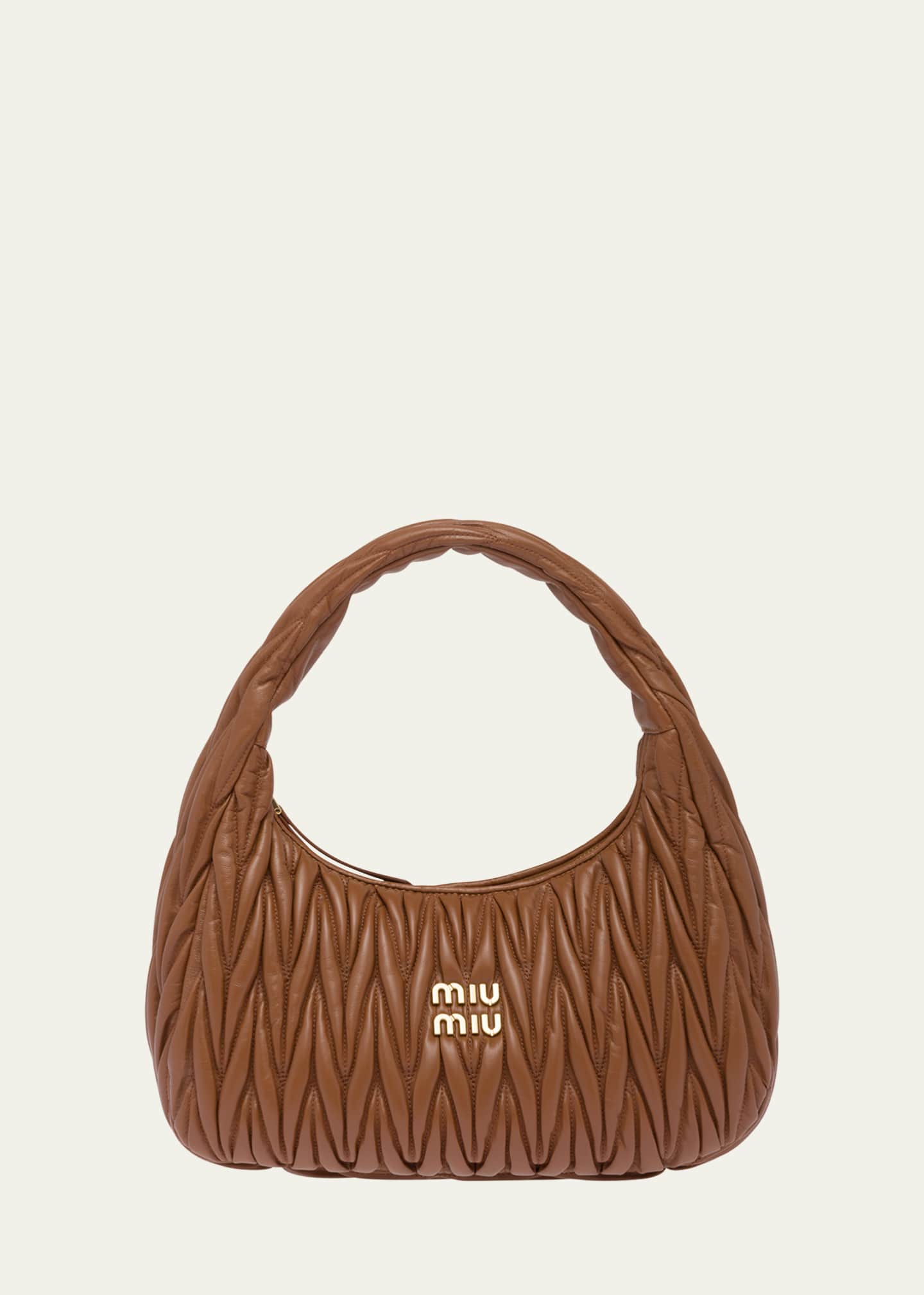 Miu Miu Quilted Napa Leather Shoulder Bag Bergdorf Goodman