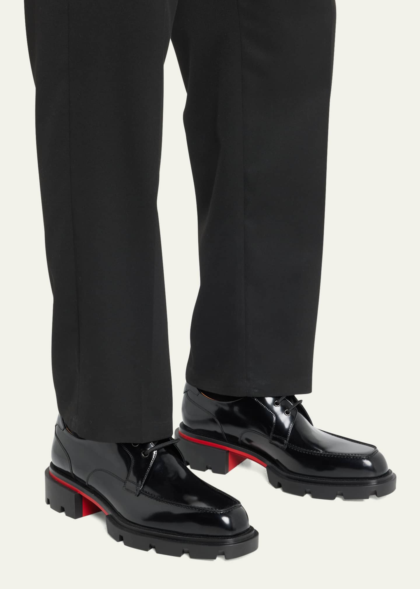 Christian Louboutin Men's Our Georges L Leather Derby Shoes - Bergdorf ...