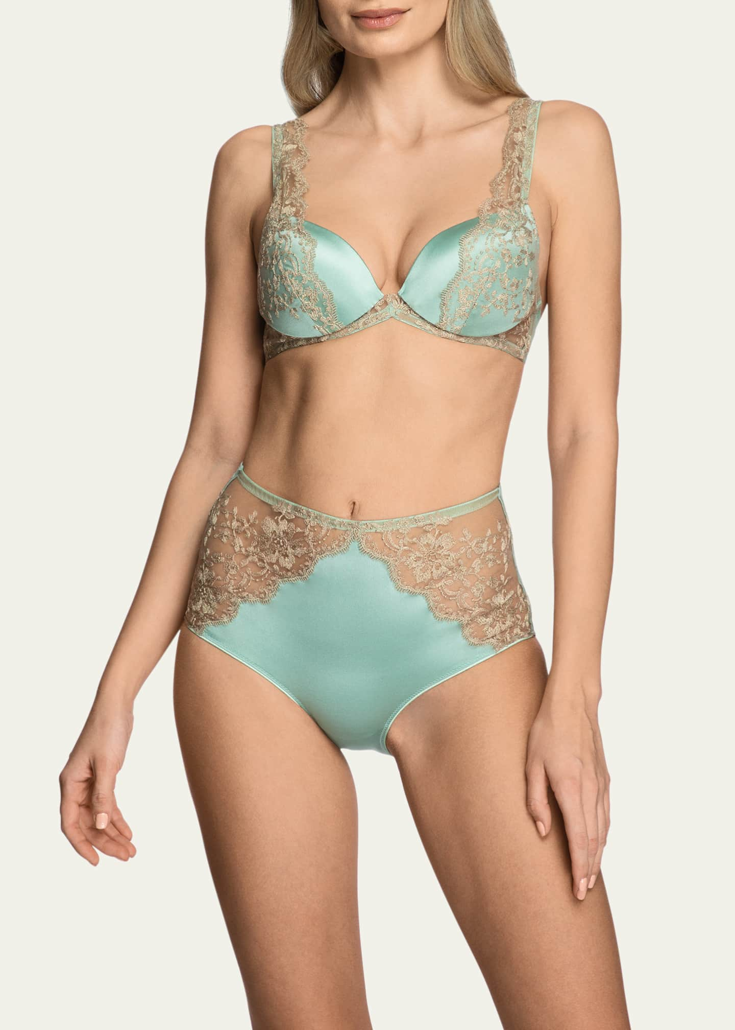 I.D. Sarrieri Lace-Trim Padded Push-Up Bra