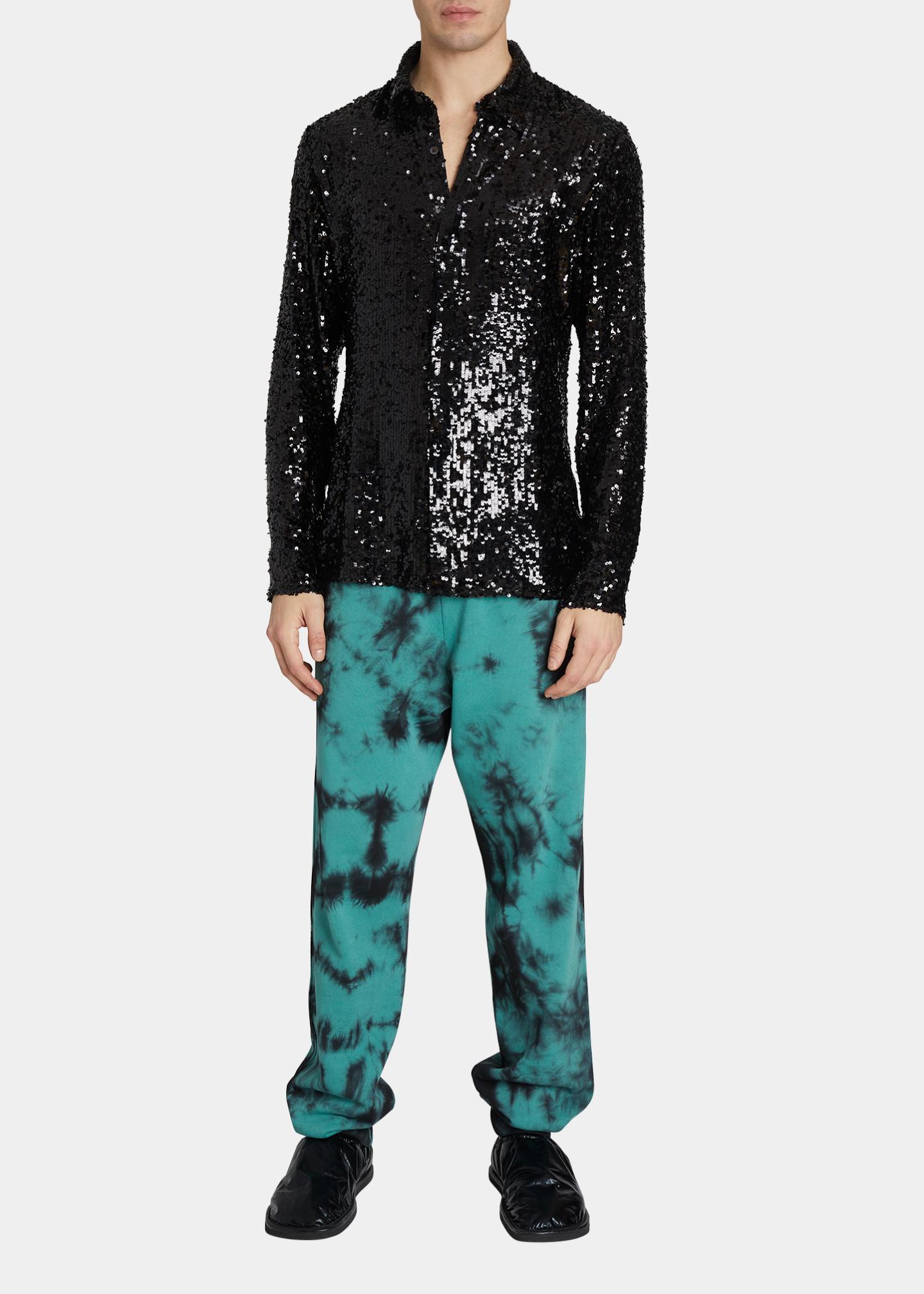 mens sparkle dress shirt