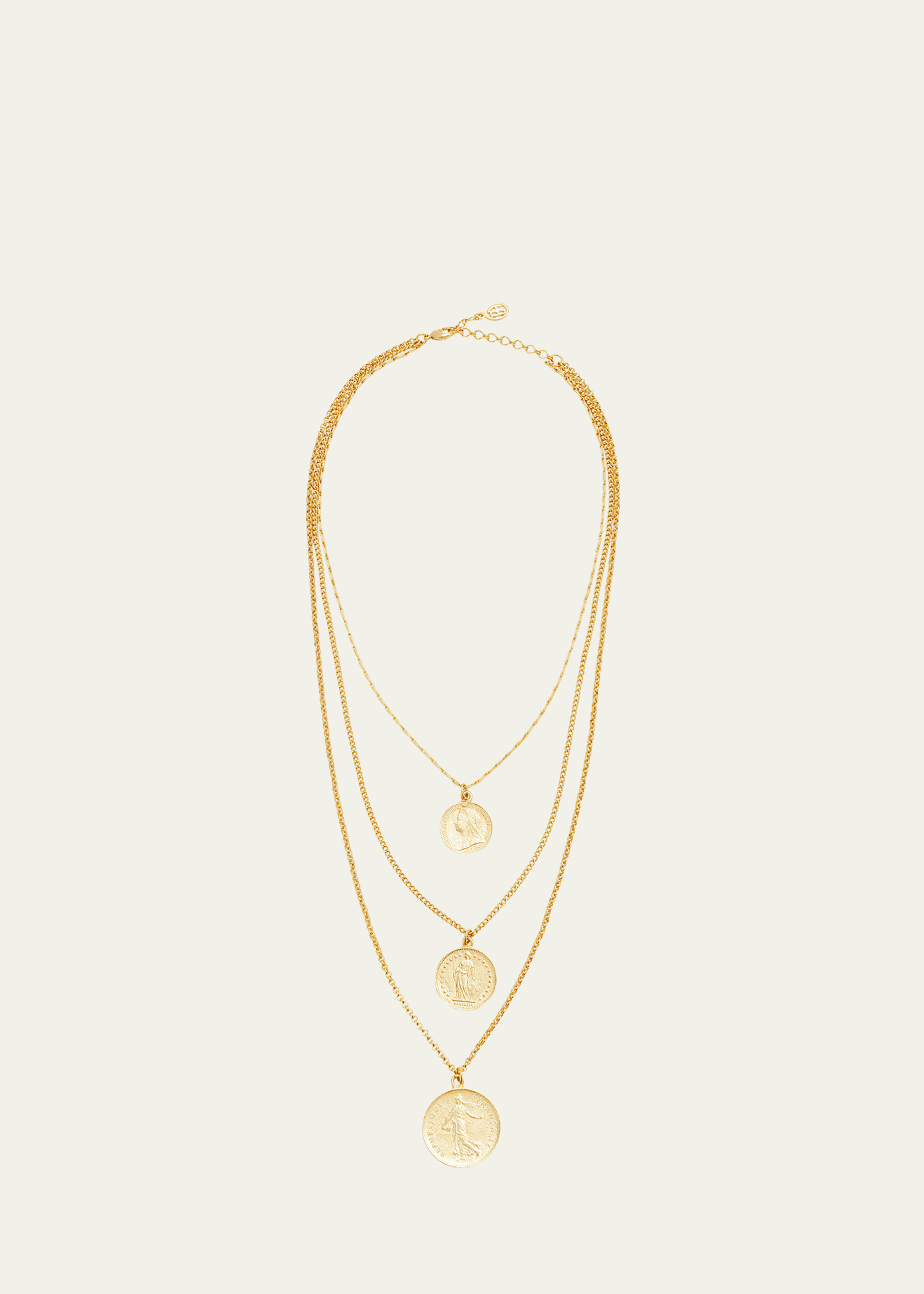 Layered coin necklace sale