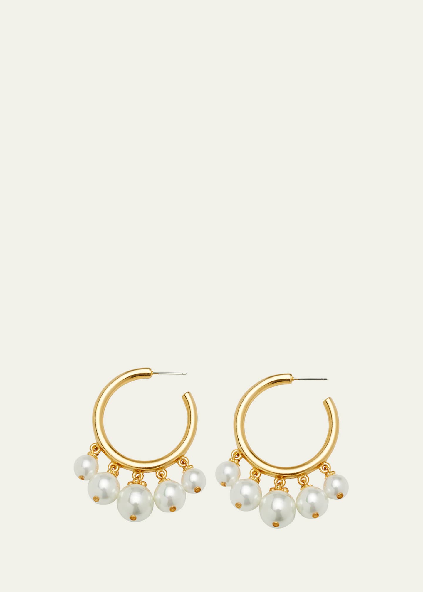 Ben-Amun Pearly Drop Hoop Post Earrings - Bergdorf Goodman