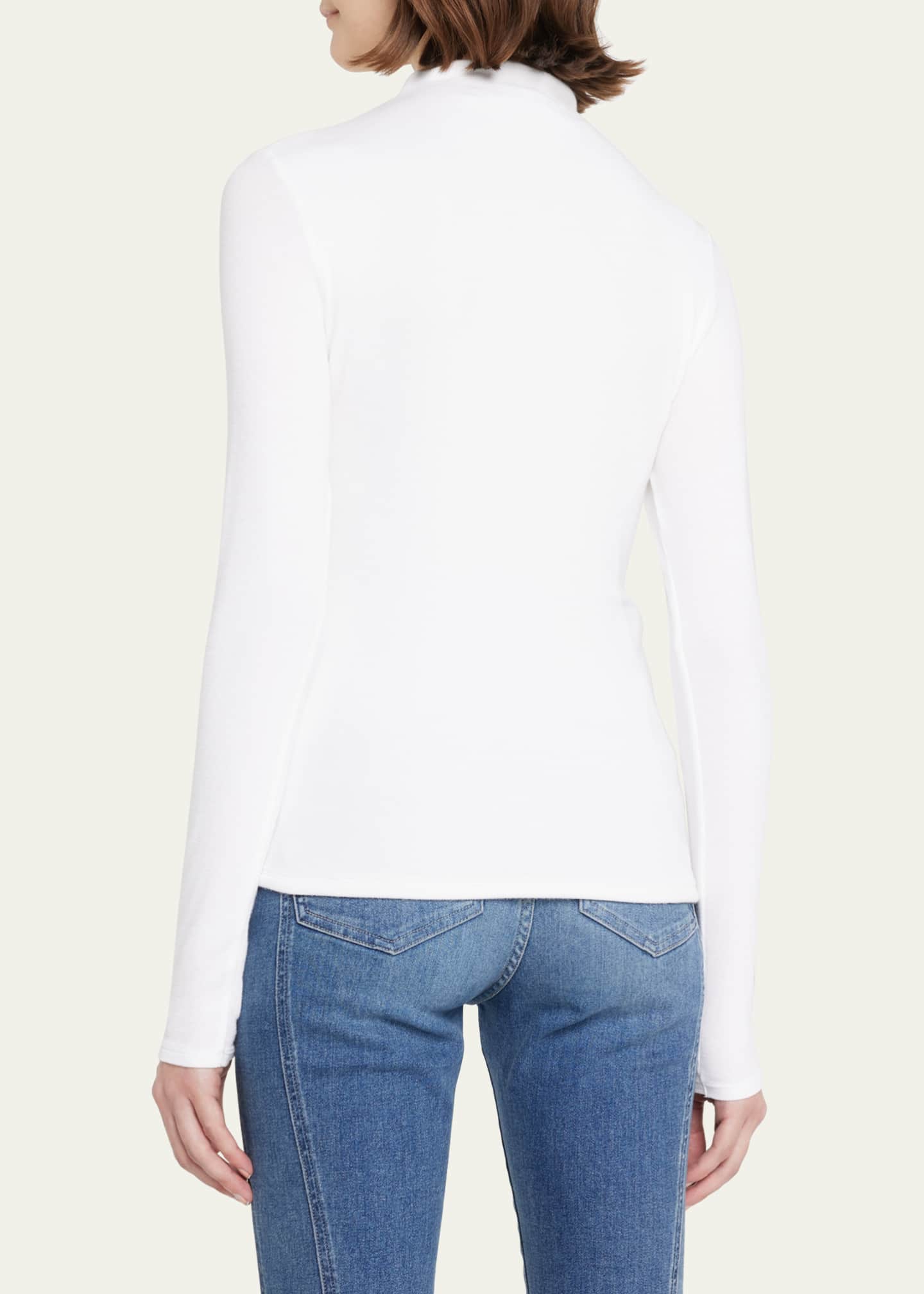 Veronica Beard Theresa Knit Ruched Turtleneck Image 3 of 5