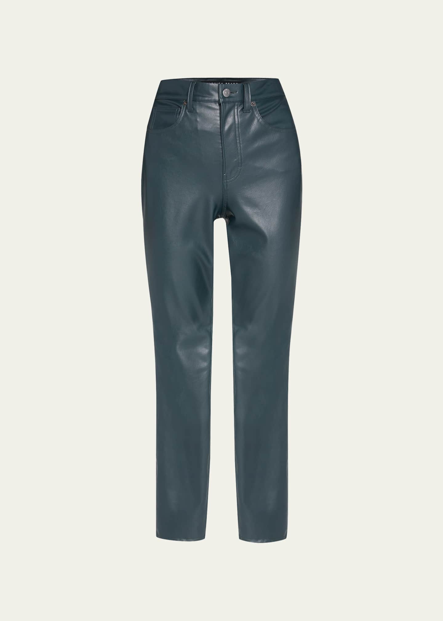 Veronica Beard Jeans Maera Ultra High-Rise Faux Leather Skinny Jeans ...