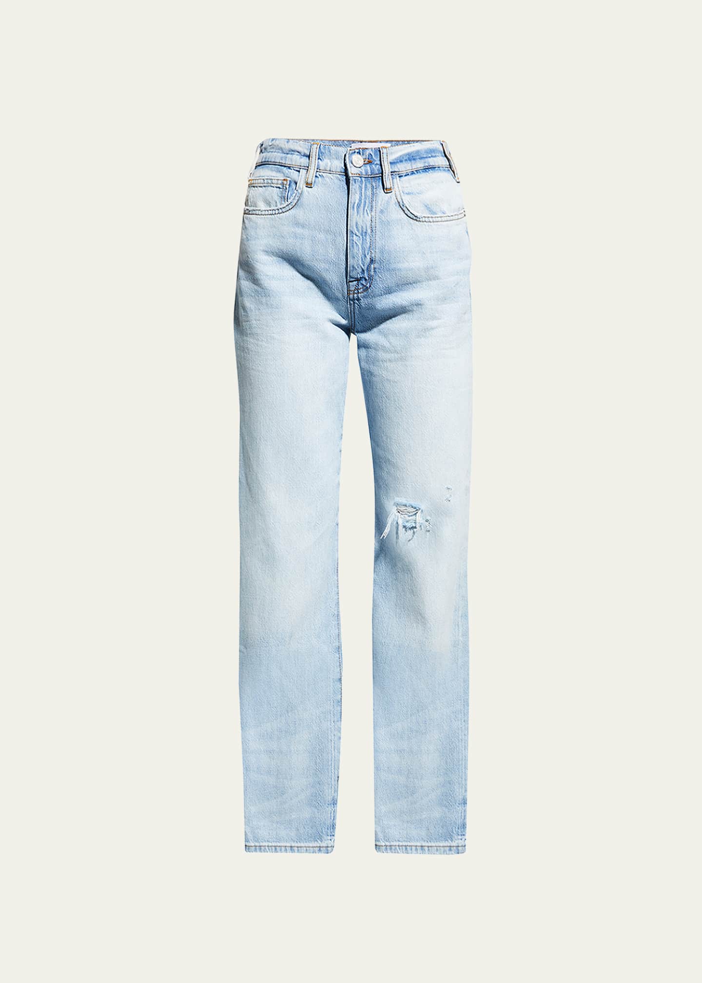 FRAME Le Jane Distressed Loose Straight Jeans - Bergdorf Goodman