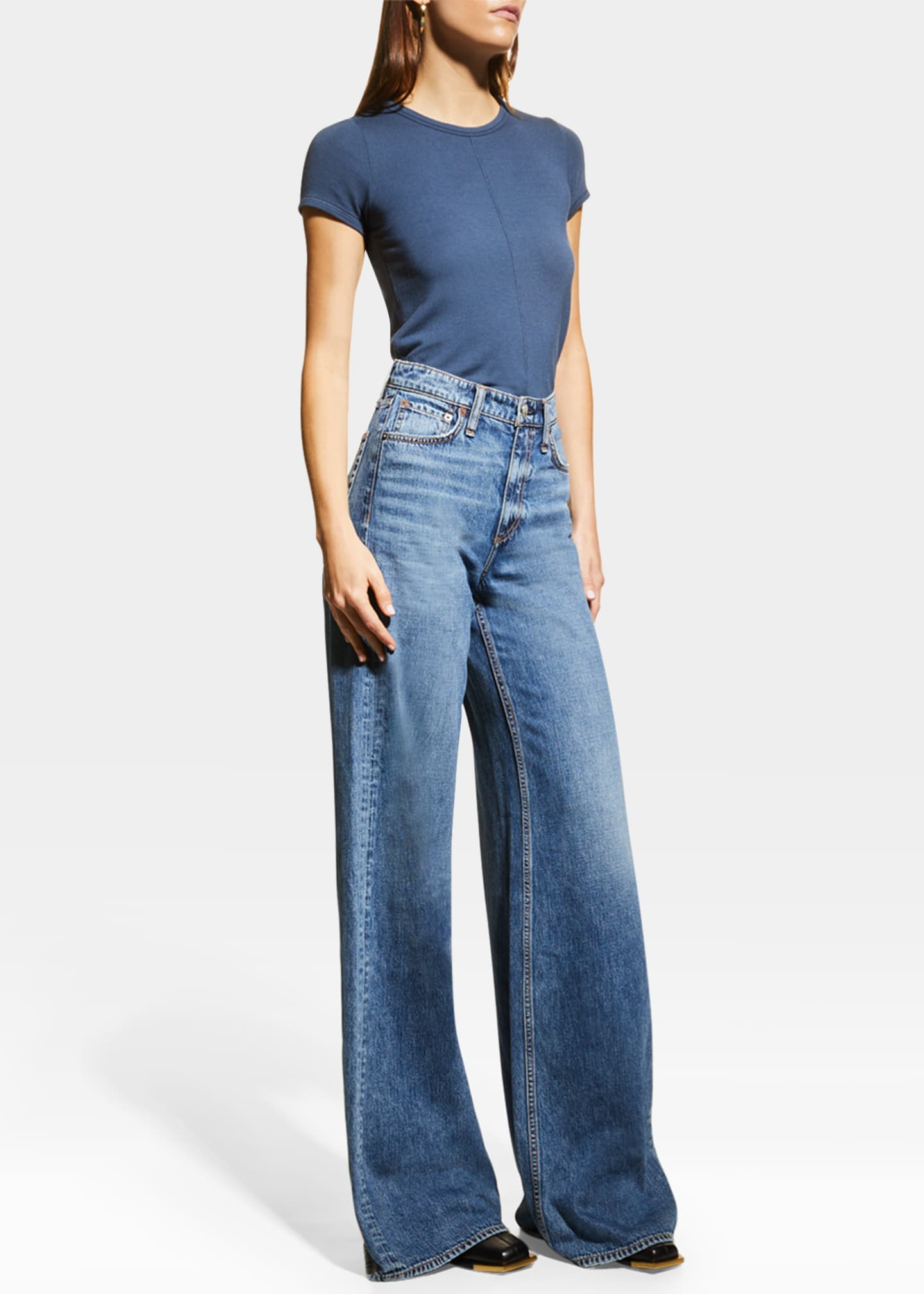 Rag & Bone Sofie HighRise Baggy WideLeg Jeans Bergdorf Goodman