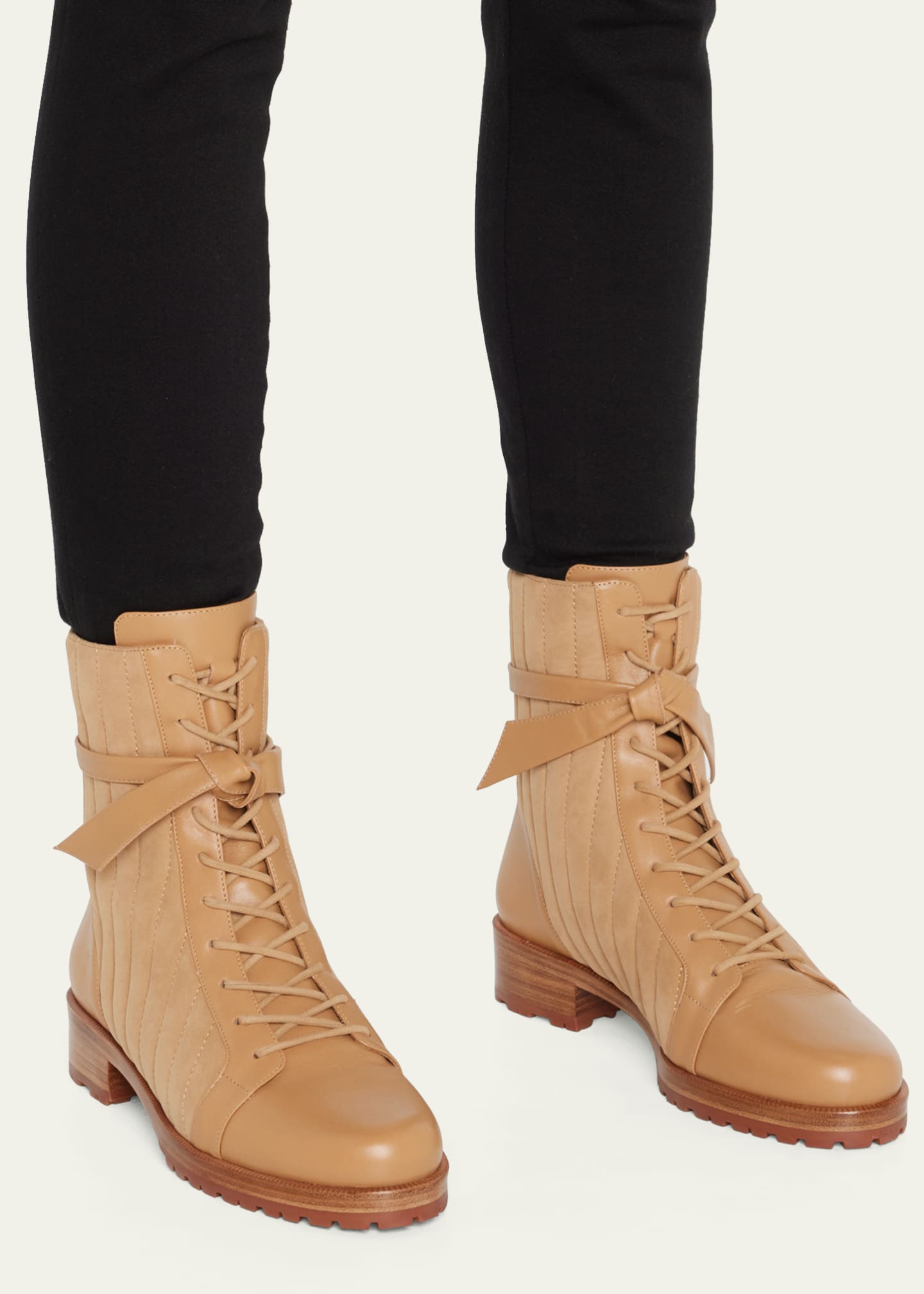 noa quilted lug sole lace up boot bp
