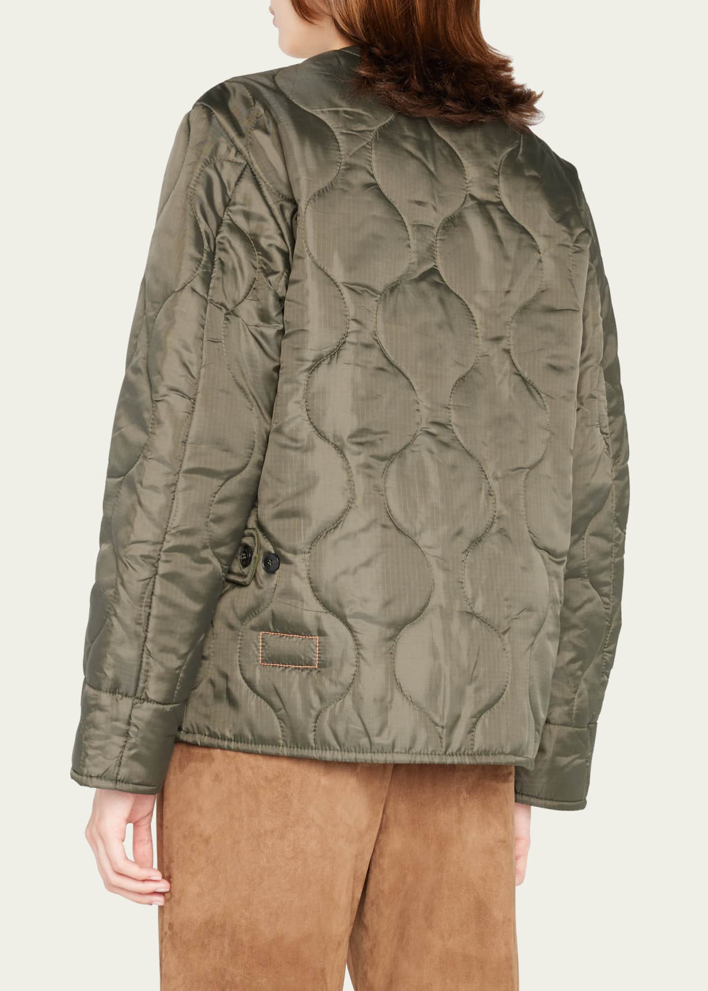 FORTELA Quilted Mixed Media Jacket Bergdorf Goodman