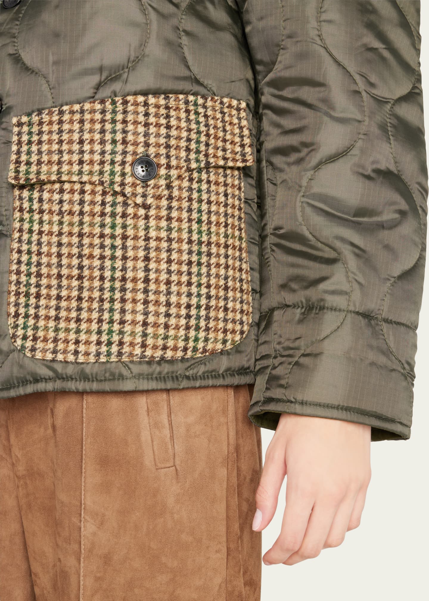 FORTELA Quilted Mixed Media Jacket Bergdorf Goodman