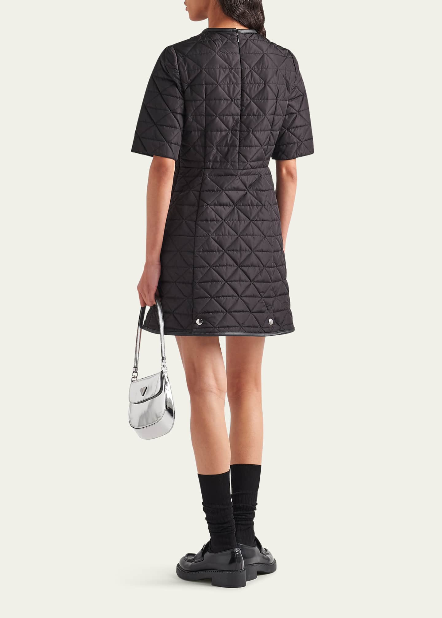 Prada Re-Nylon Quilted Mini Dress Image 3 of 4