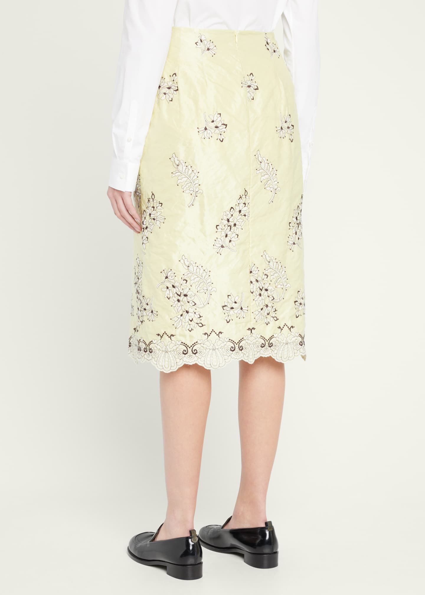 Erdem LaceEmbroidered Midi Skirt Bergdorf Goodman