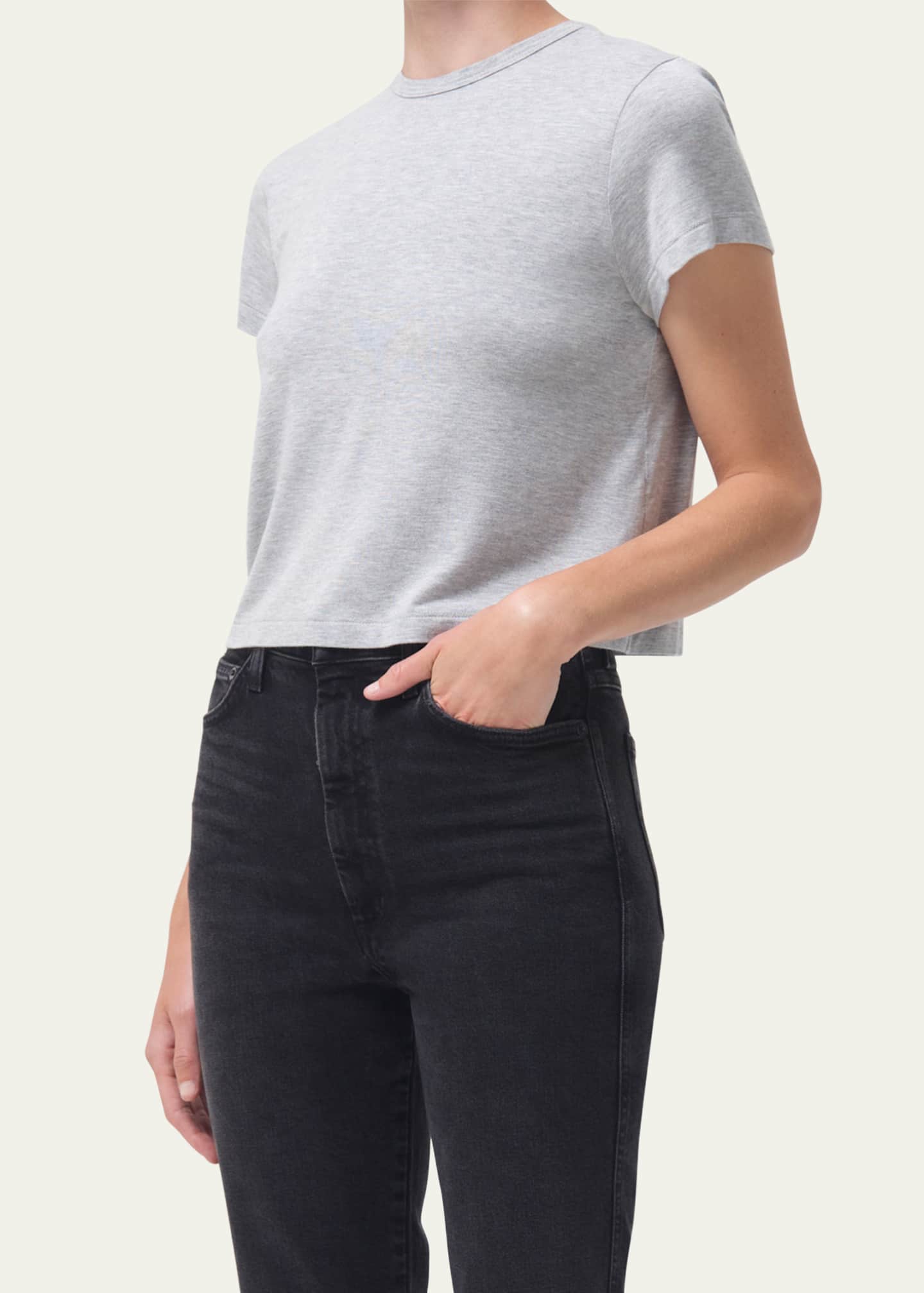 AGOLDE Adine Cropped Cotton Crewneck Tee Image 5 of 5