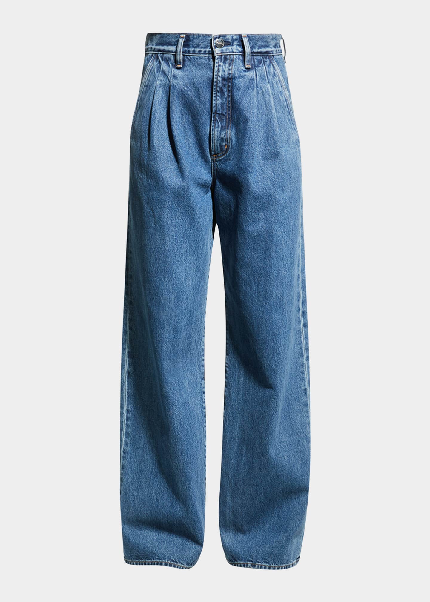 Goldsign The Edgar Pleated WideLeg Trouser Jeans Bergdorf Goodman