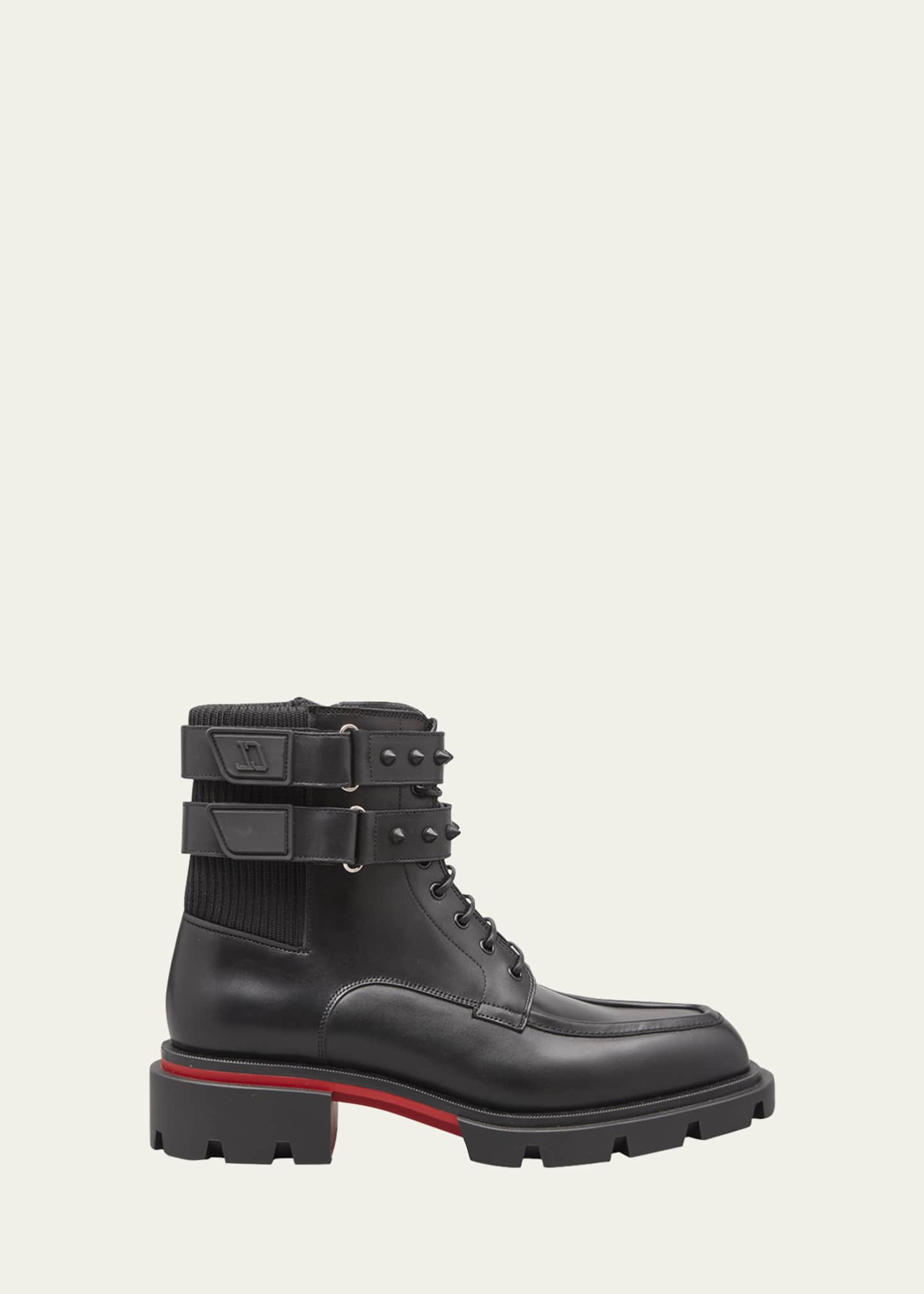 Christian Louboutin Black Leather Trapman Boots