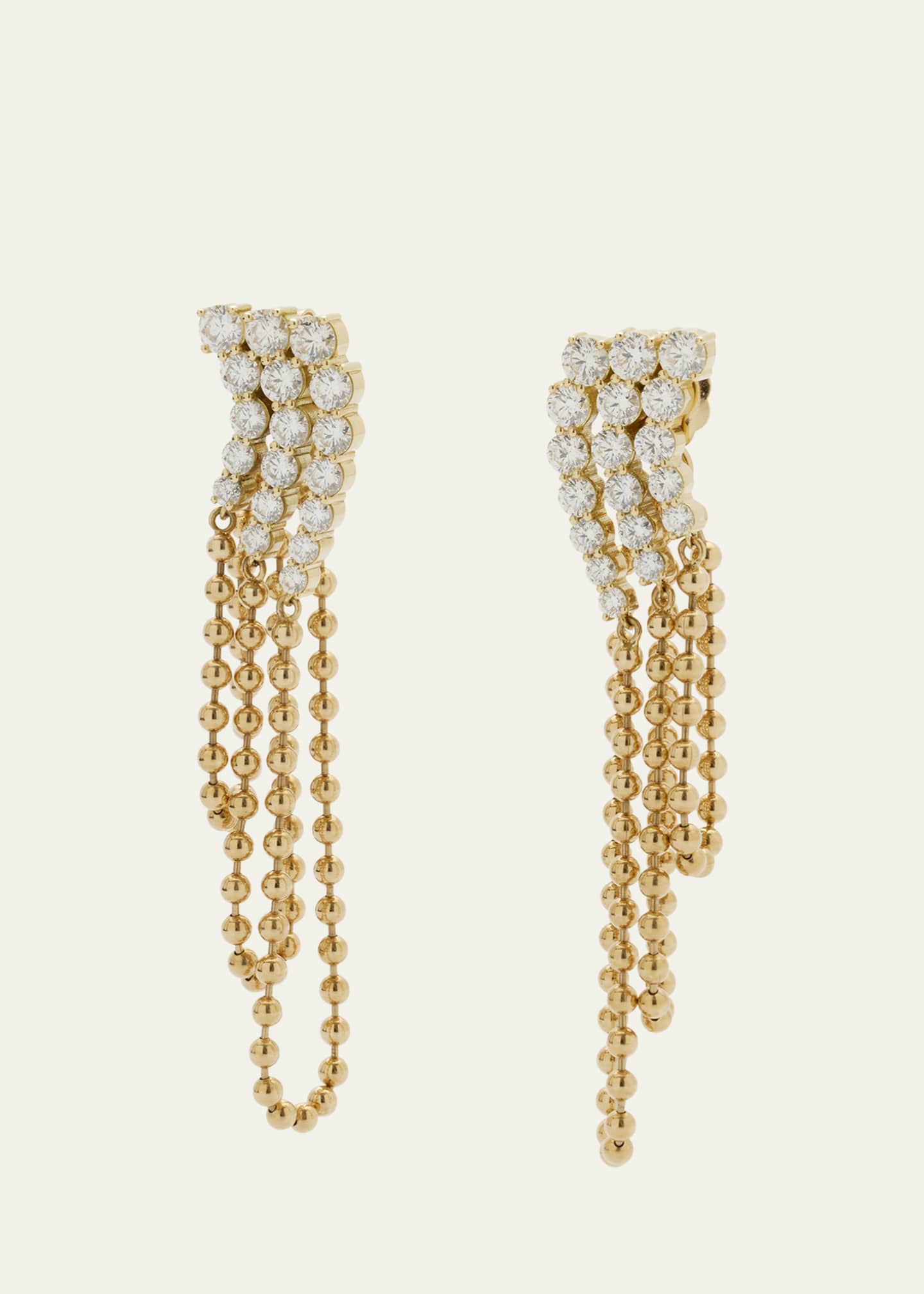 Jemma Wynne 18k Yellow Gold Connexion Diamond Chain Drop Earrings