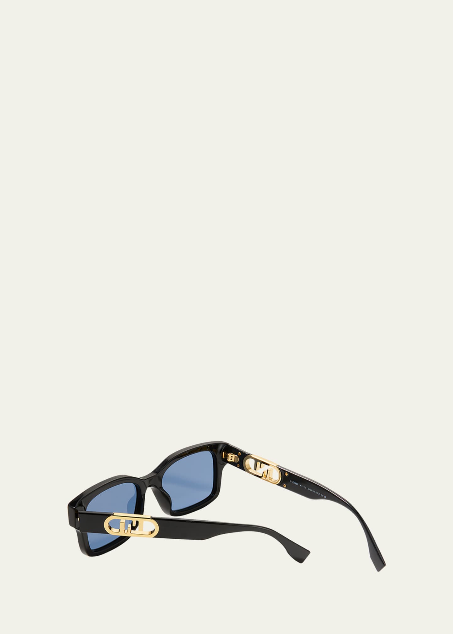 Fendi Men s Gold Tone FF Logo Rectangle Sunglasses Bergdorf Goodman