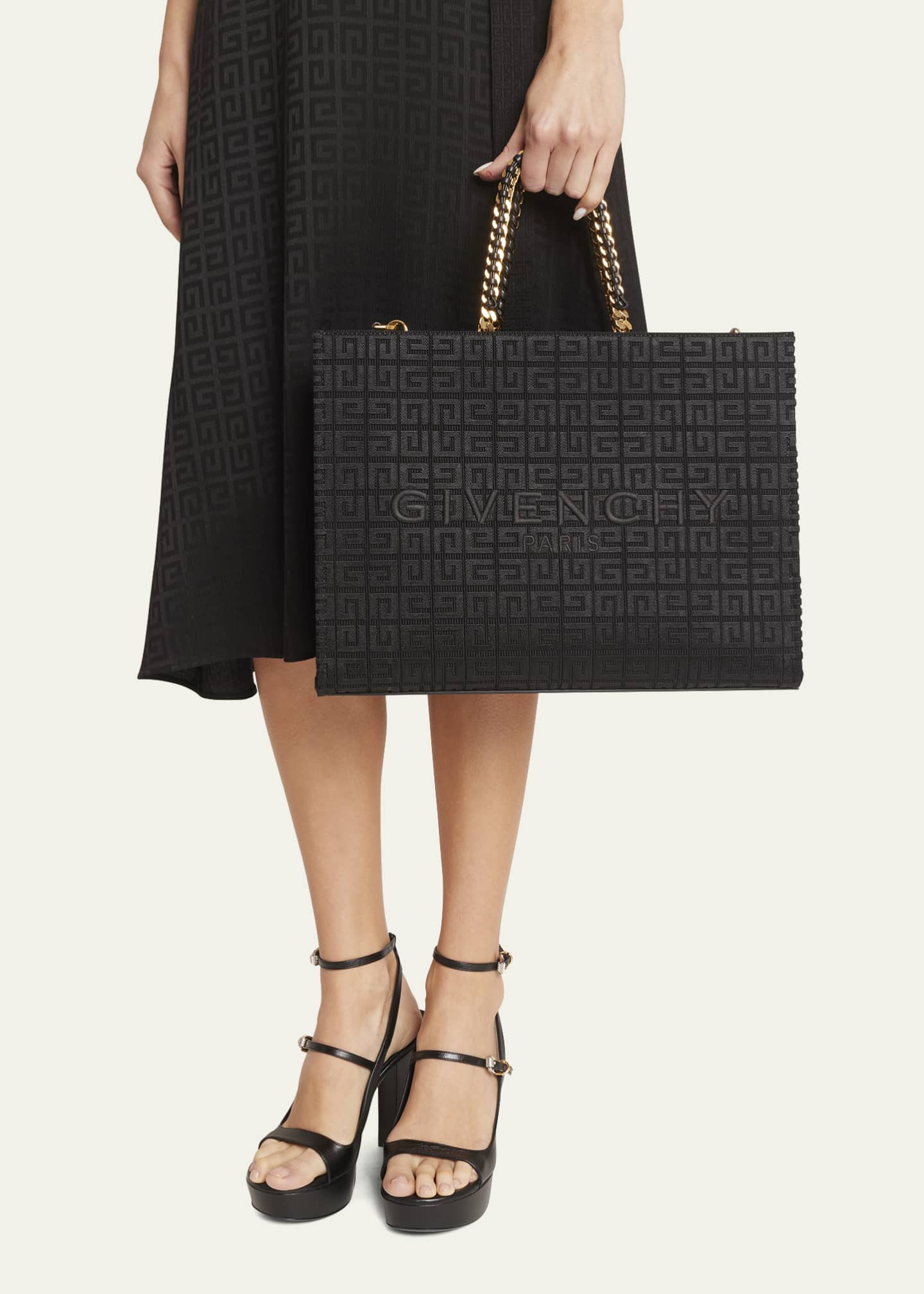 Givenchy Medium G-Tote Canvas Tote in Black