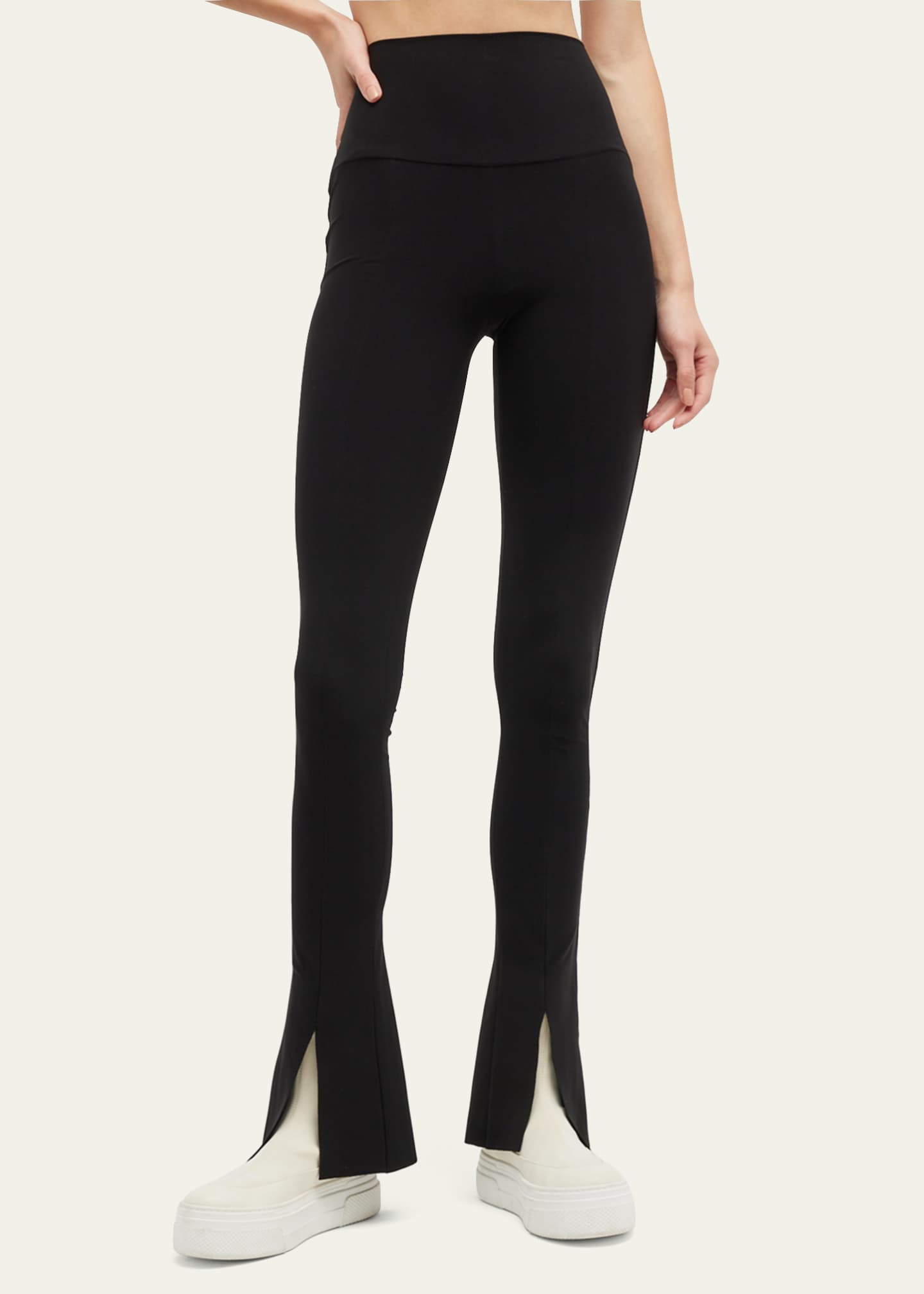 Norma Kamali Active Snap Ribbon Spat HighRise Leggings Bergdorf Goodman
