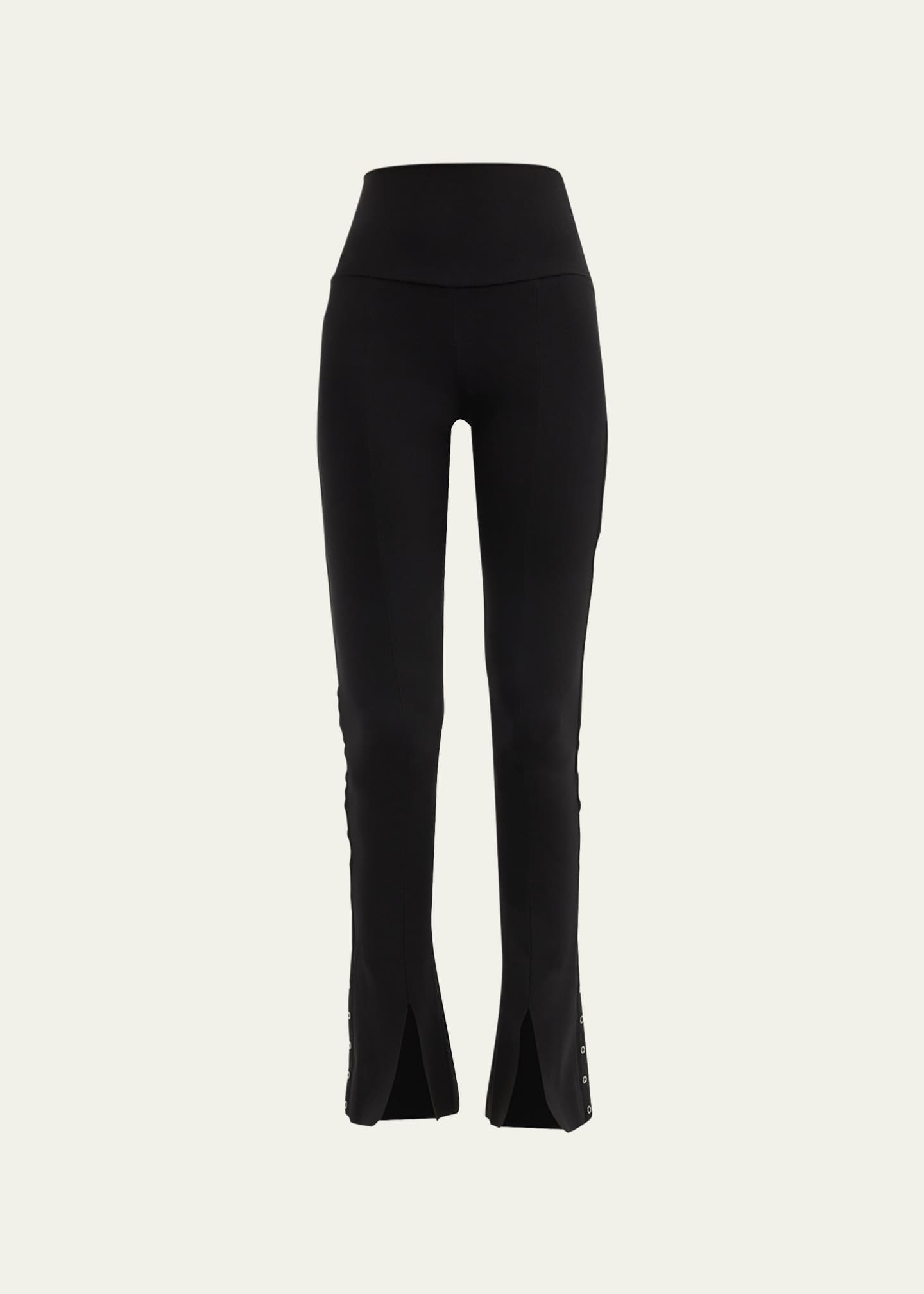 Norma Kamali Active Snap Ribbon Spat HighRise Leggings Bergdorf Goodman
