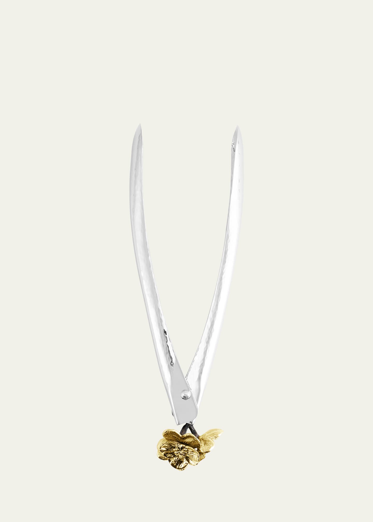 Michael Aram Gold Orchid Large Lock Spring Tongs Image 4 of 4