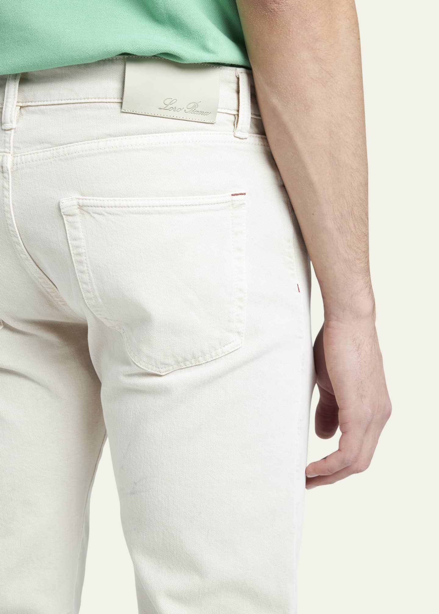 Loro Piana Men's Straight Leg 5-Pocket Pants Image 5 of 5