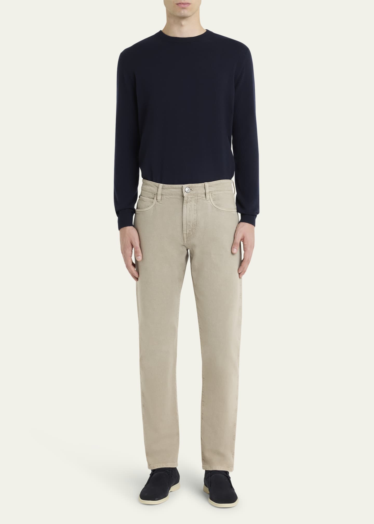 Loro Piana Men's Straight Leg 5-Pocket Pants Image 2 of 5