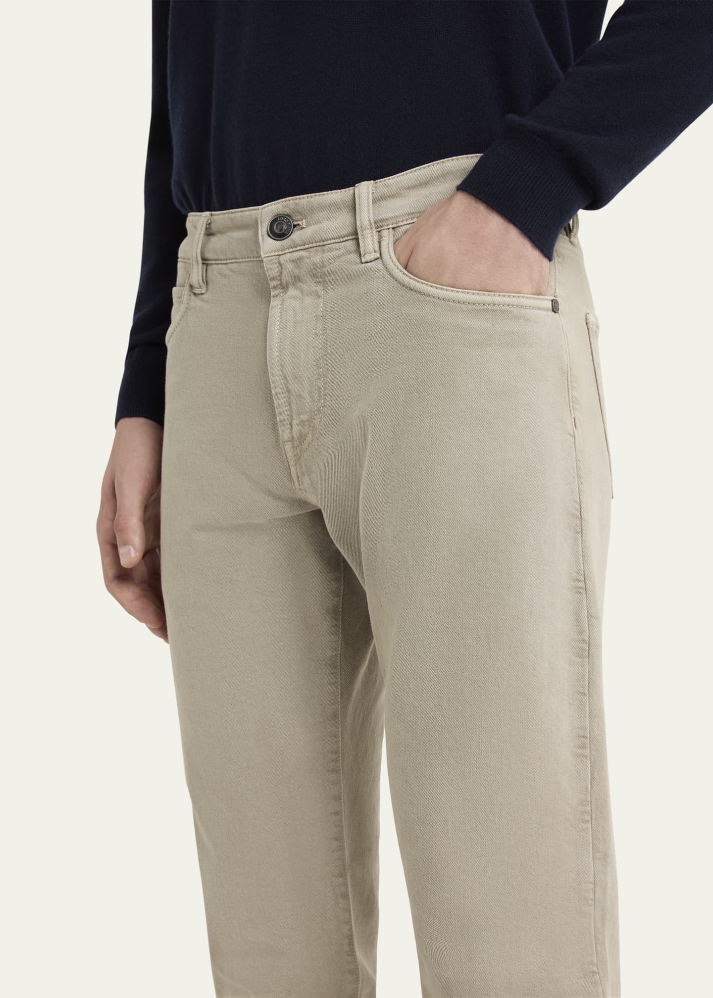 Loro Piana Men's Straight Leg 5-Pocket Pants Image 5 of 5