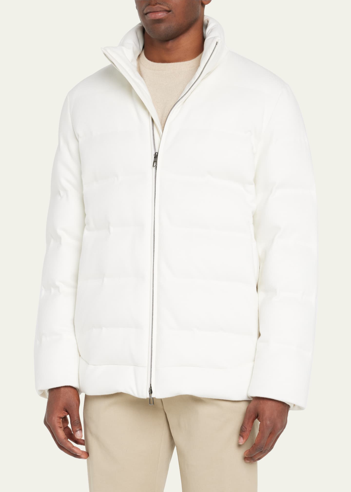Loro Piana Men's Quilted Down Waterproof Cashmere Storm Jacket ...