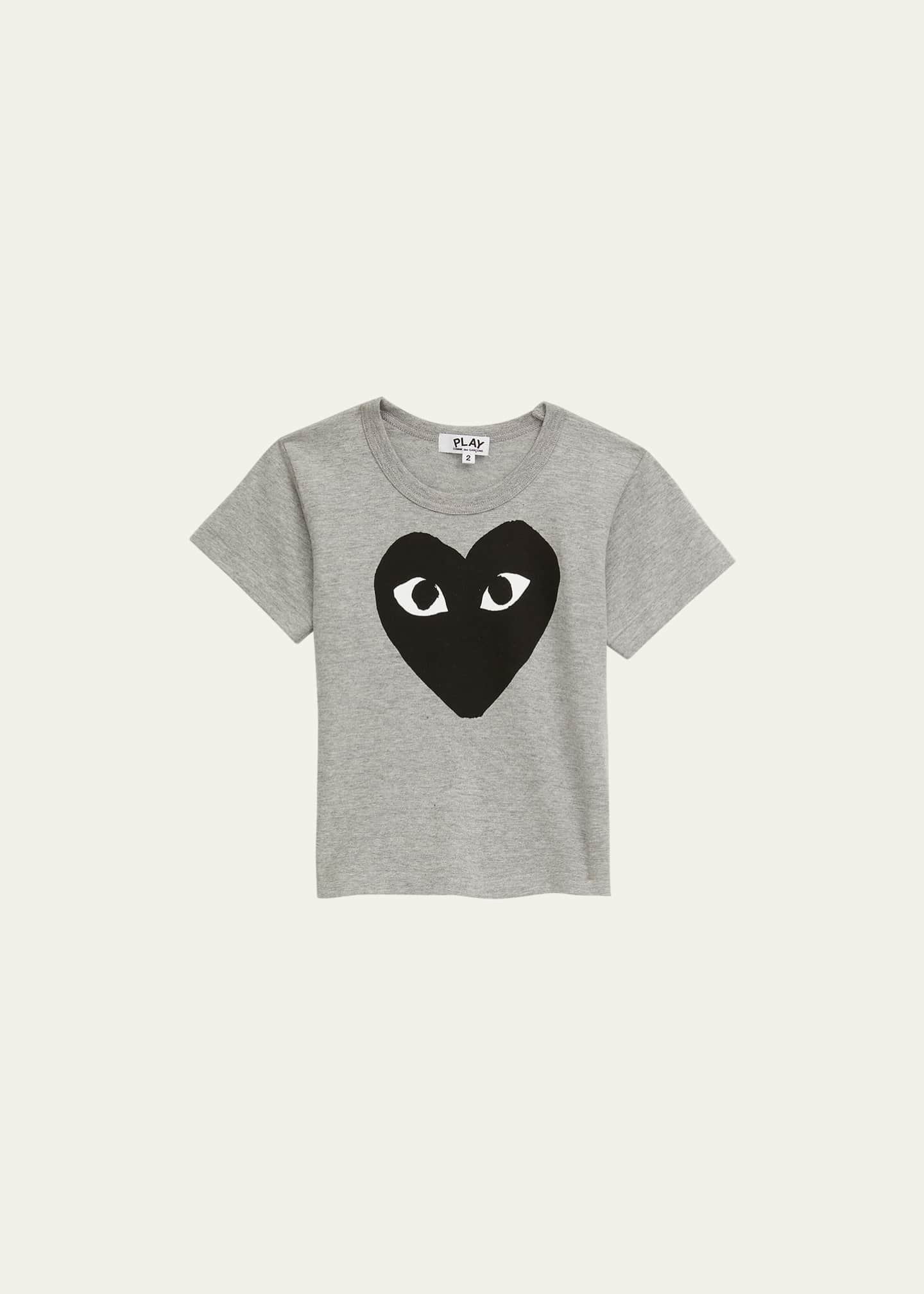 Comme des Garcons Kid s Heart Logo Print T Shirt Size 2 6