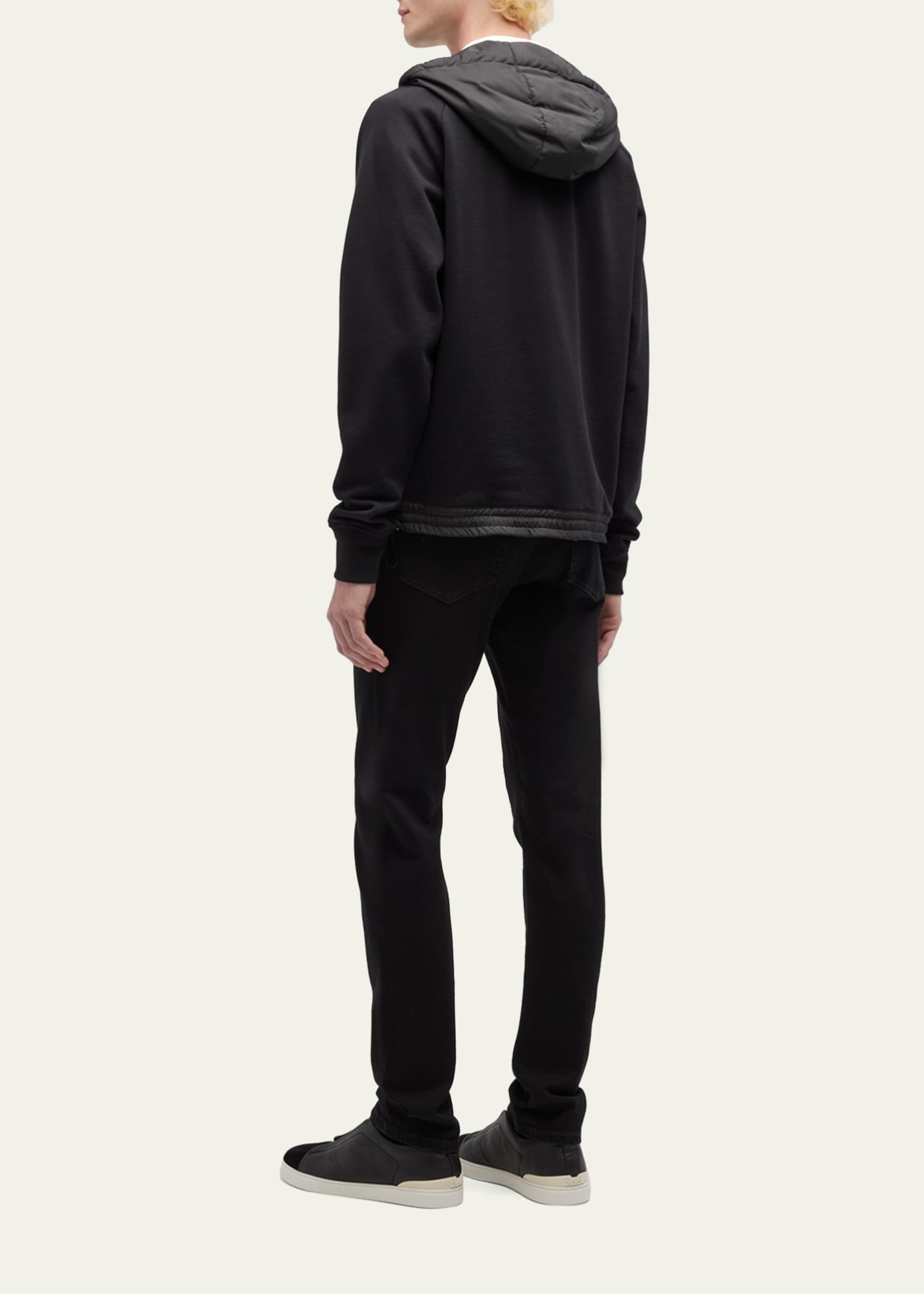 ZEGNA Men's 5-Pocket Black Wash Denim Jeans Image 3 of 5